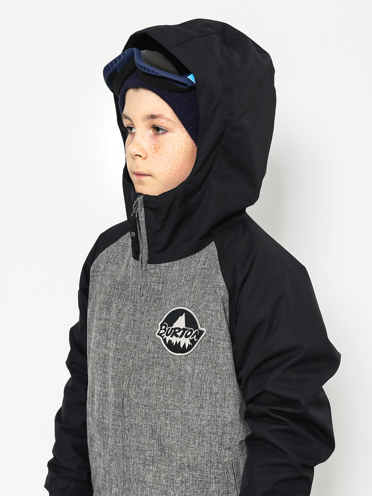 Burton Kinder Snowboardjacke Game Day (hther irn gry/true black)