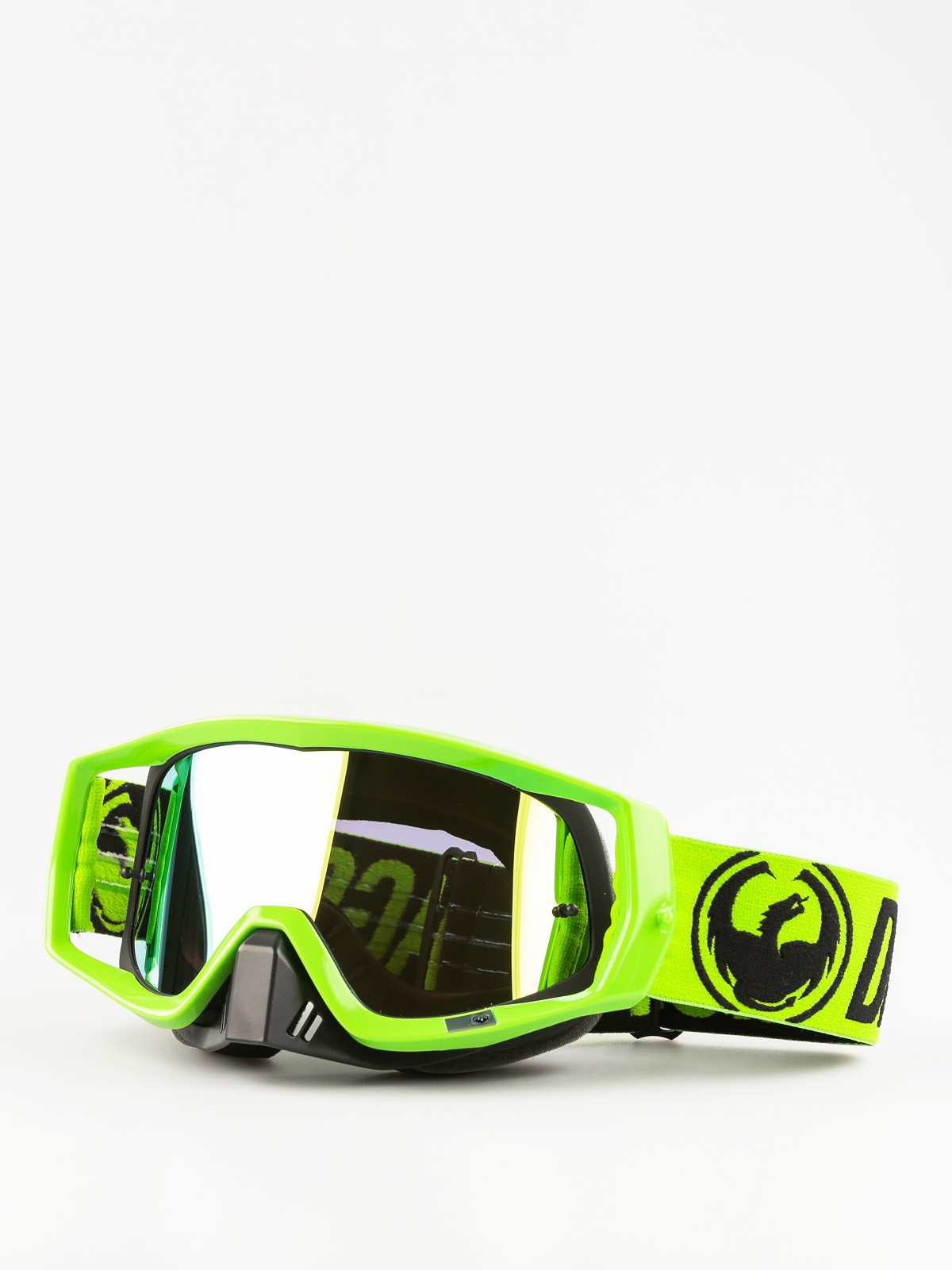 Dragon Motocross Goggle Vendetta (3 w/teart off/break green/smoke gold 10pkto)