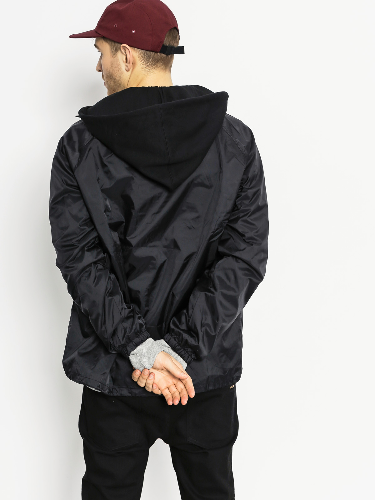 Thrasher Jacket Flame Logo Coach Jacket (black)