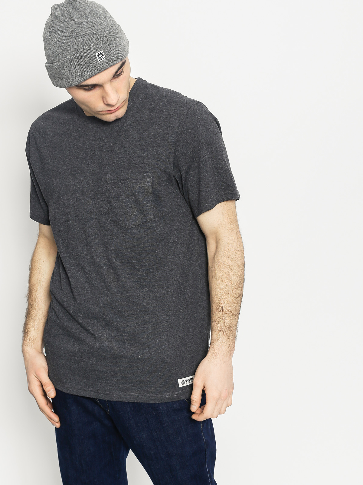 Element T-shirt Basic Pocket Cr (charcoal heather)