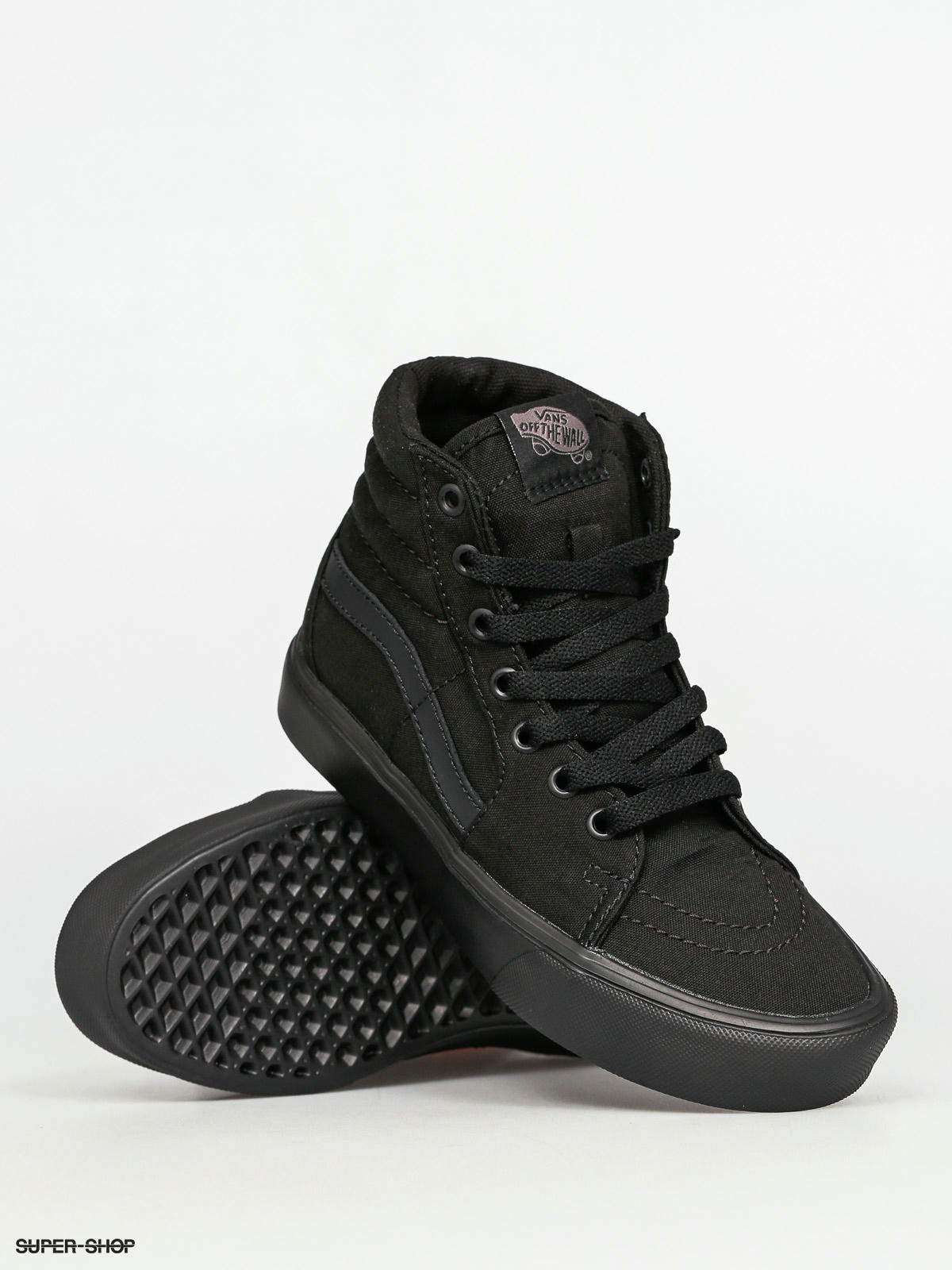 Vans sk8 hi on sale lite black and white