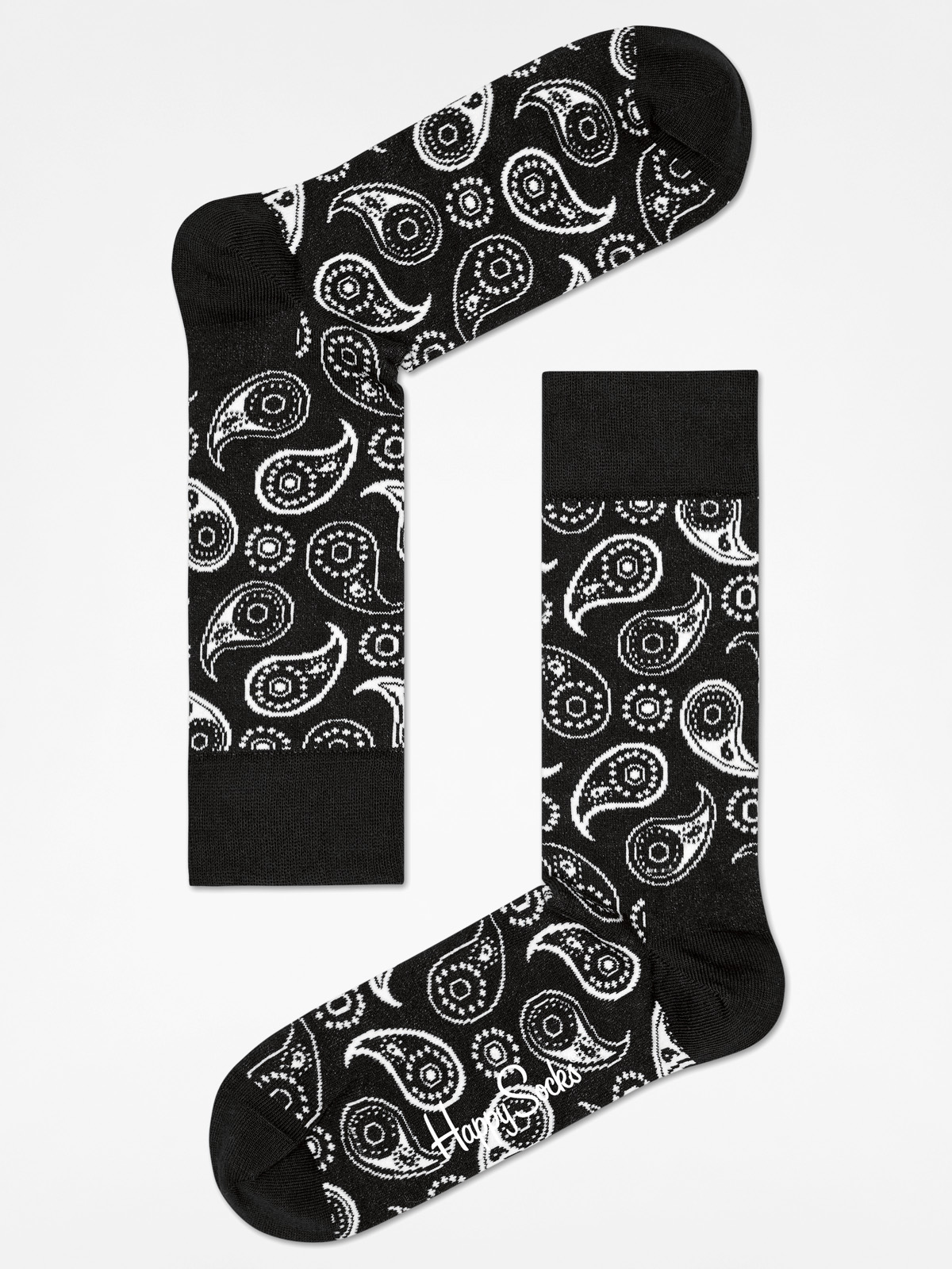 Happy Socks Socken Paisley (black/white)