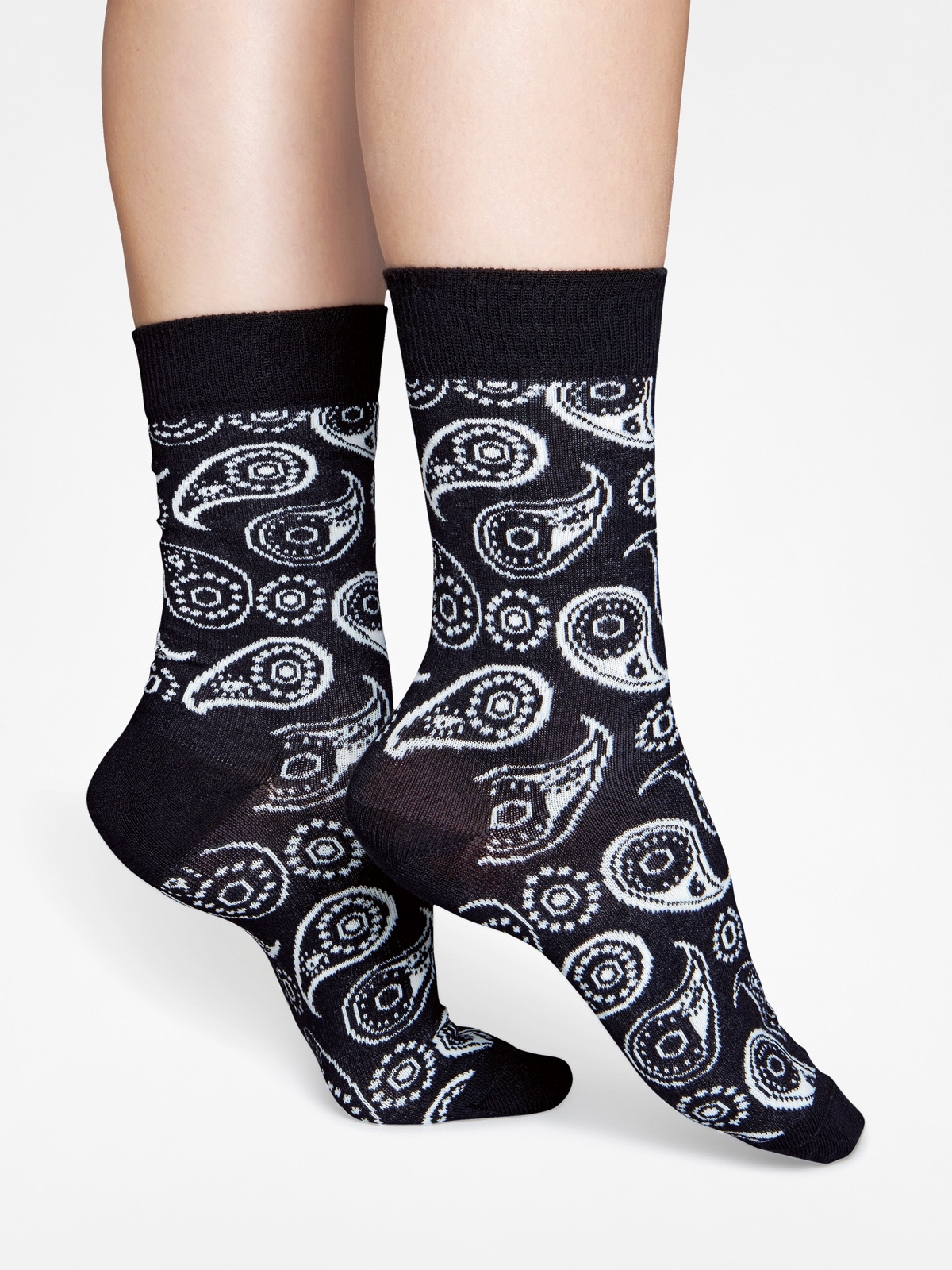 Happy Socks Socken Paisley (black/white)