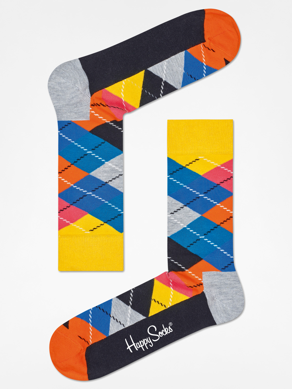 Happy Socks Socken Argyle (yellow/grey/black)