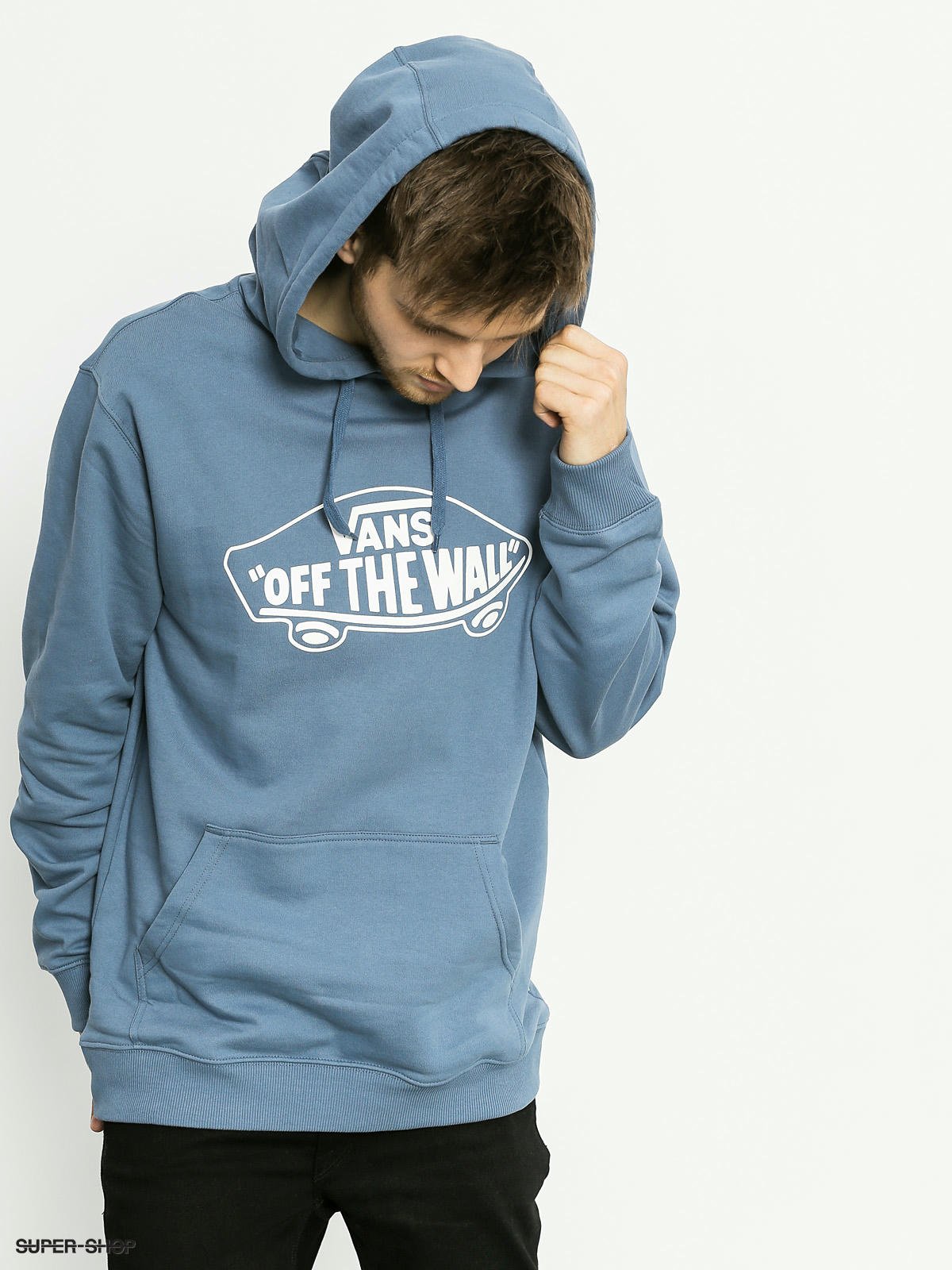 blue and white vans hoodie