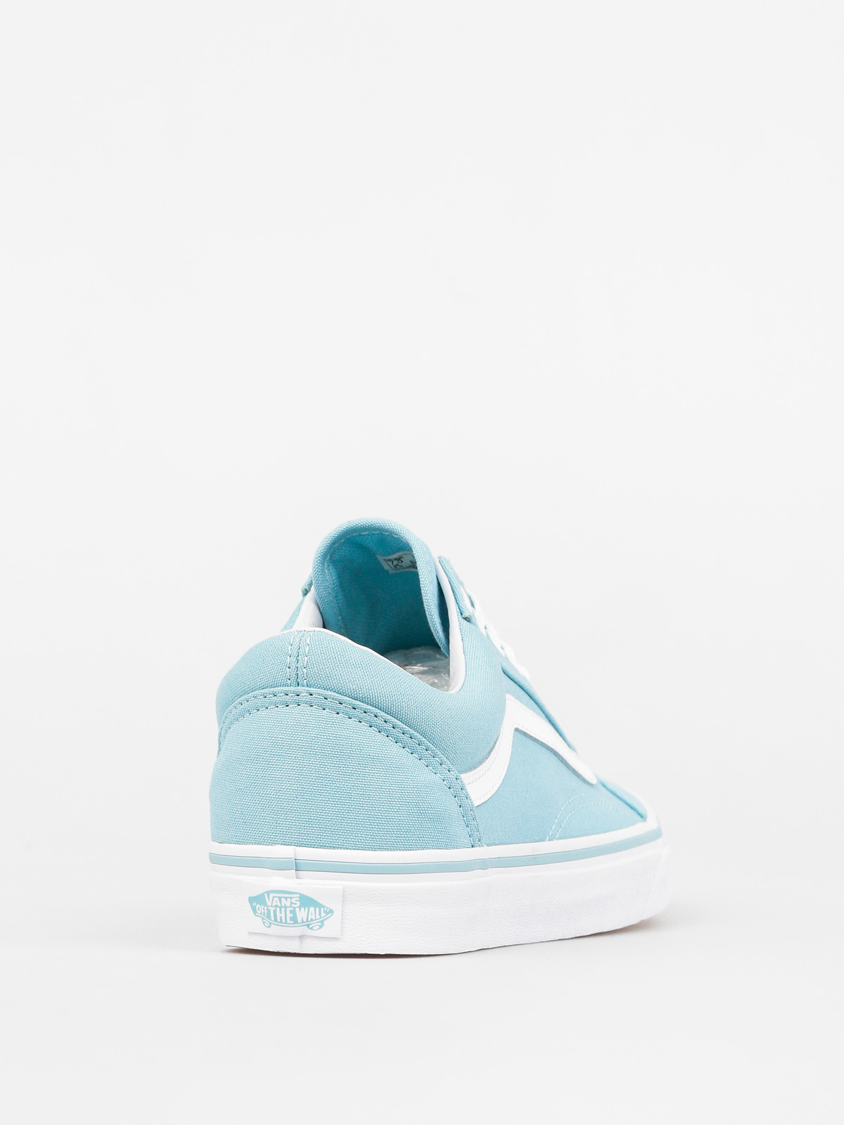 old skool vans baby blue true white
