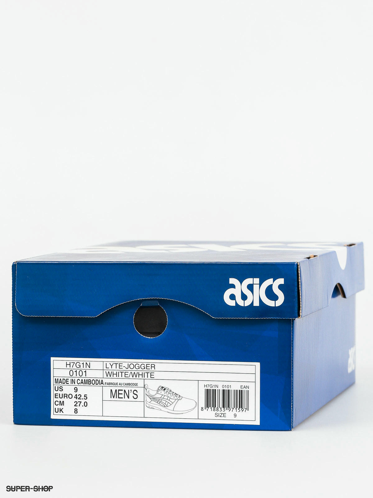 Asics gel lyte jogger shop trainers in white h7g1n-0101