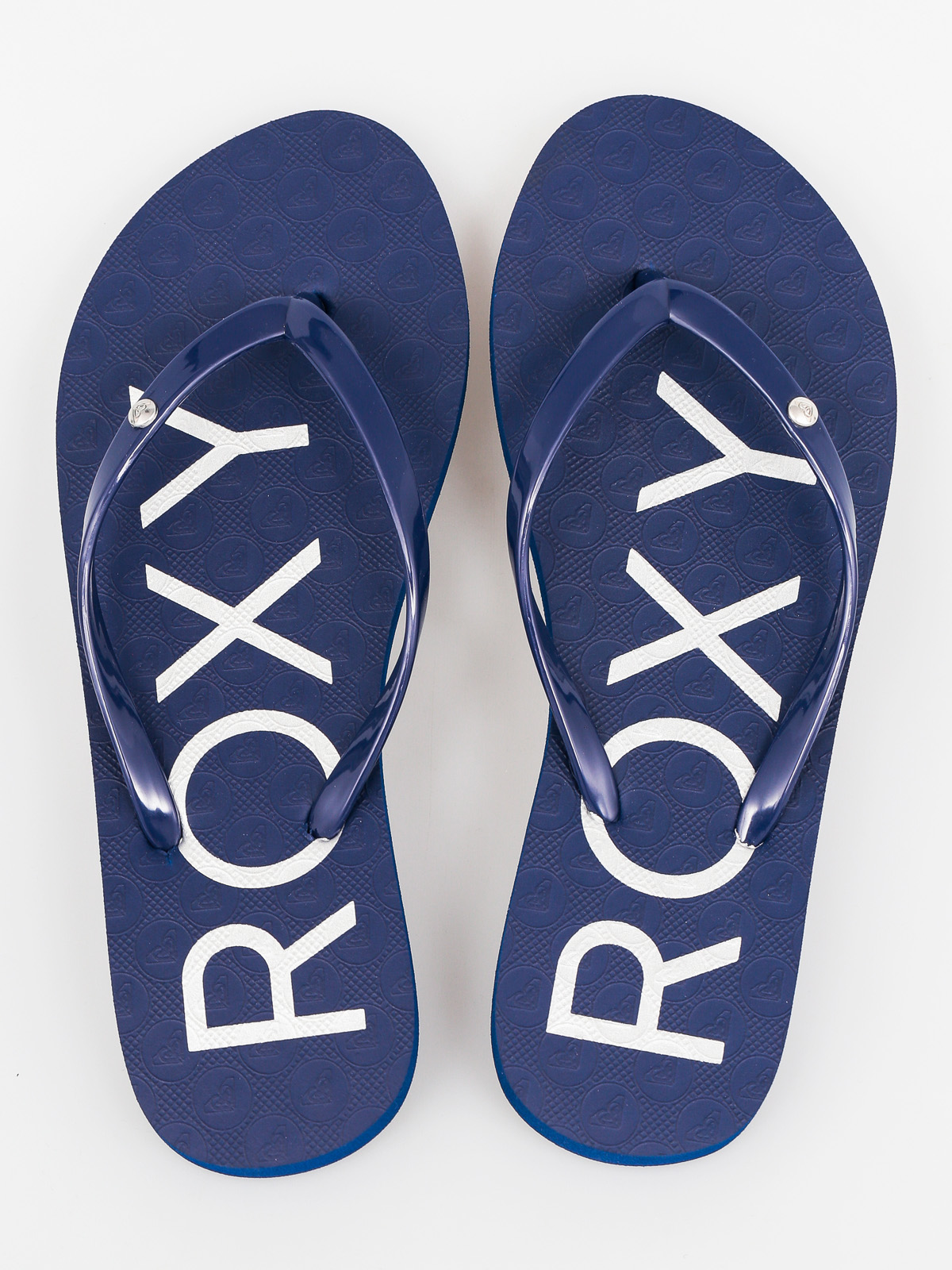 roxy silver flip flops