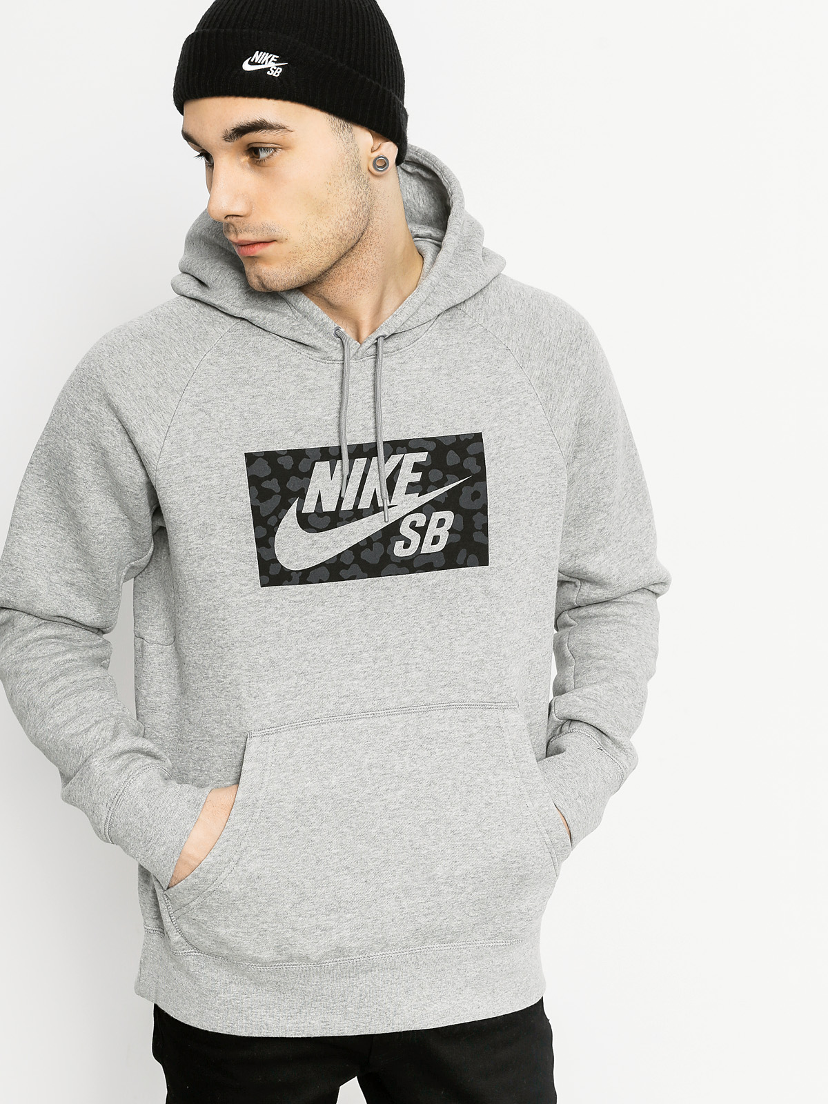 Nike SB Hoodie M Nk Sb Icon HD (grey heather)