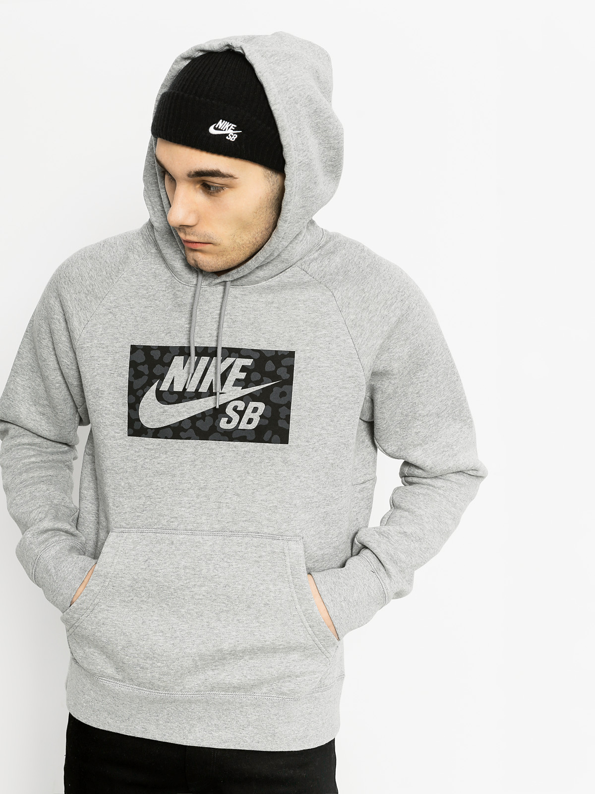 Nike SB Hoodie M Nk Sb Icon HD (grey heather)