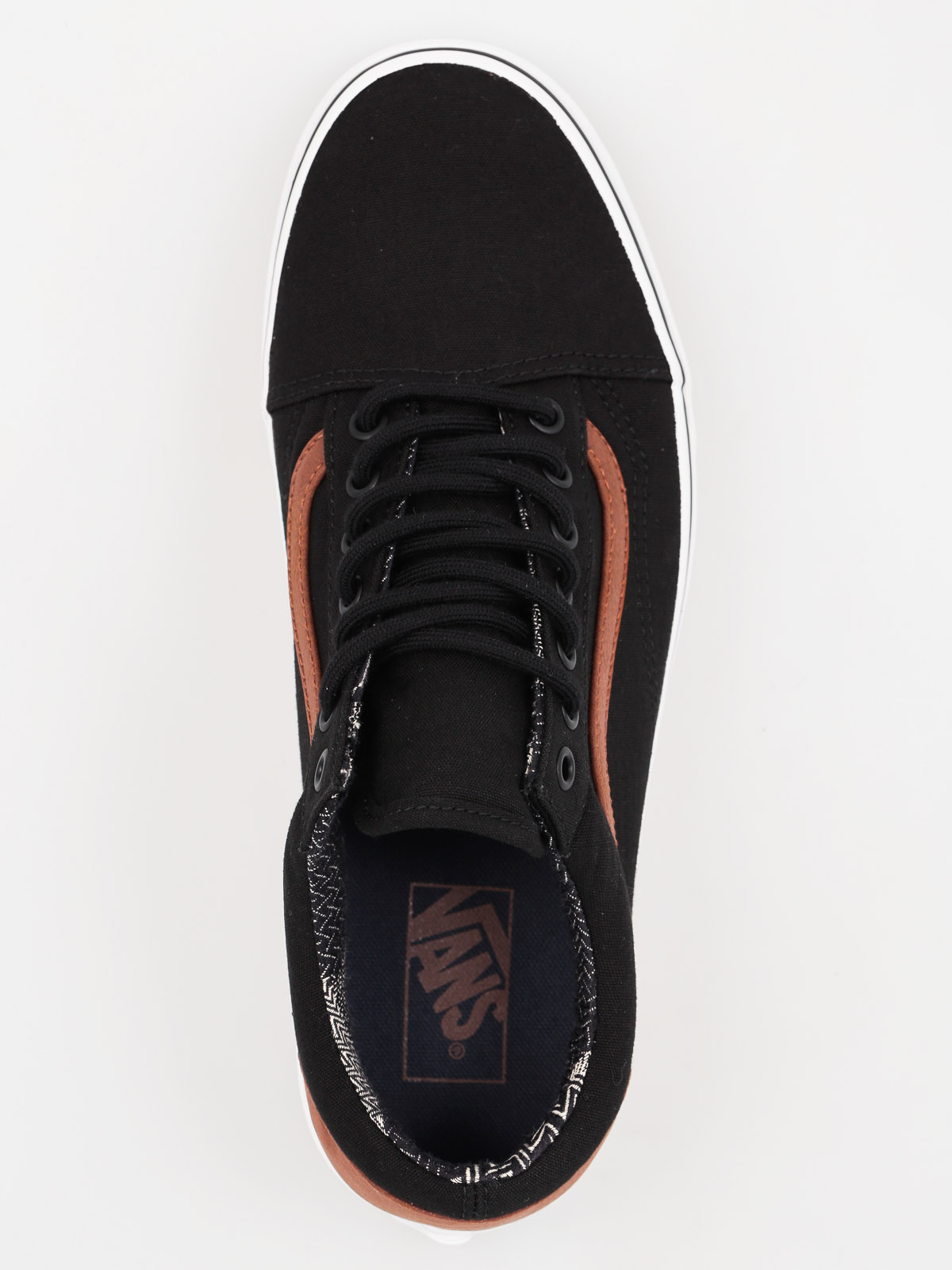 Black vans with brown stripe hotsell