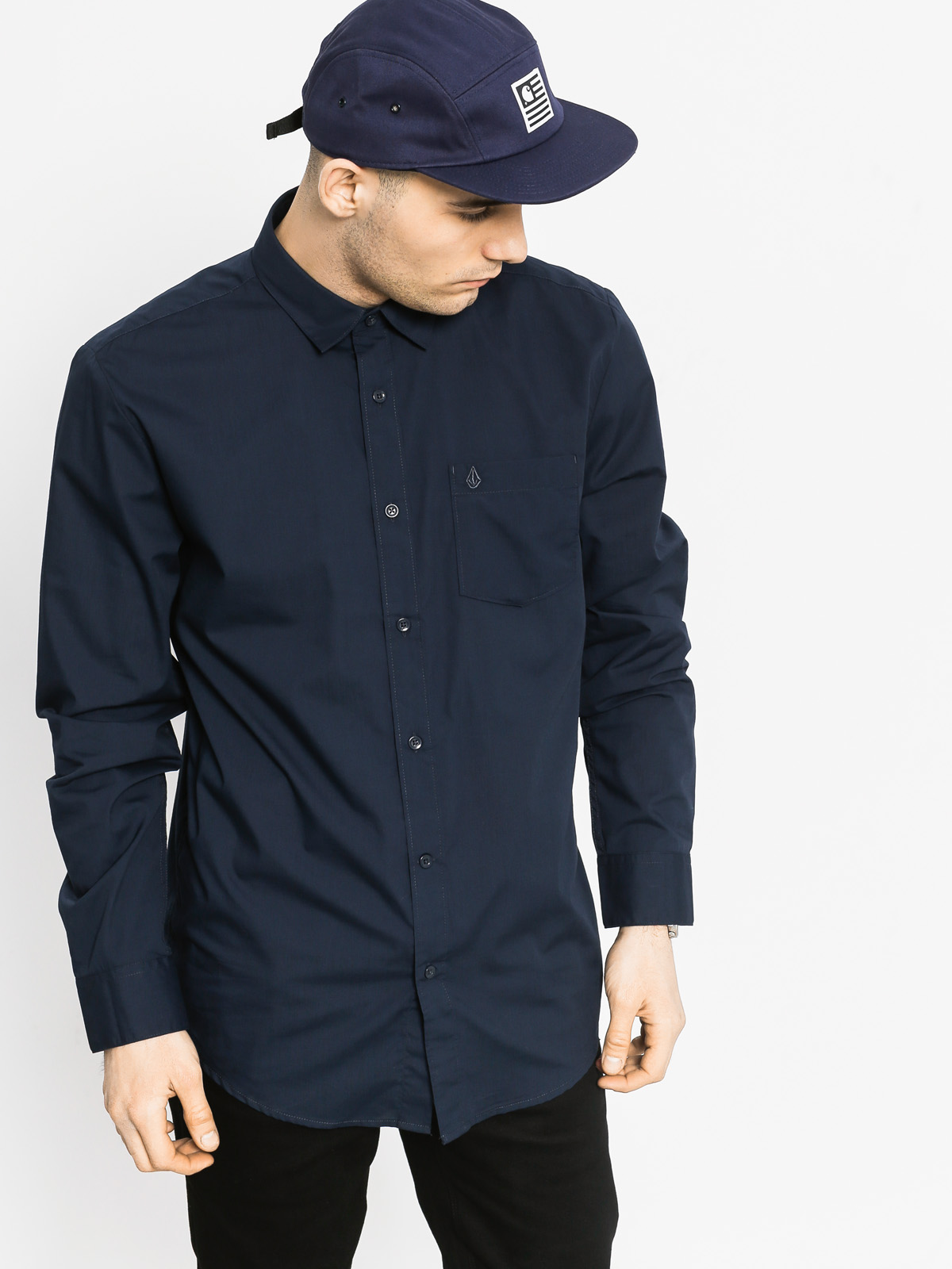 Volcom Hemd Everett Solid LS (nvy)