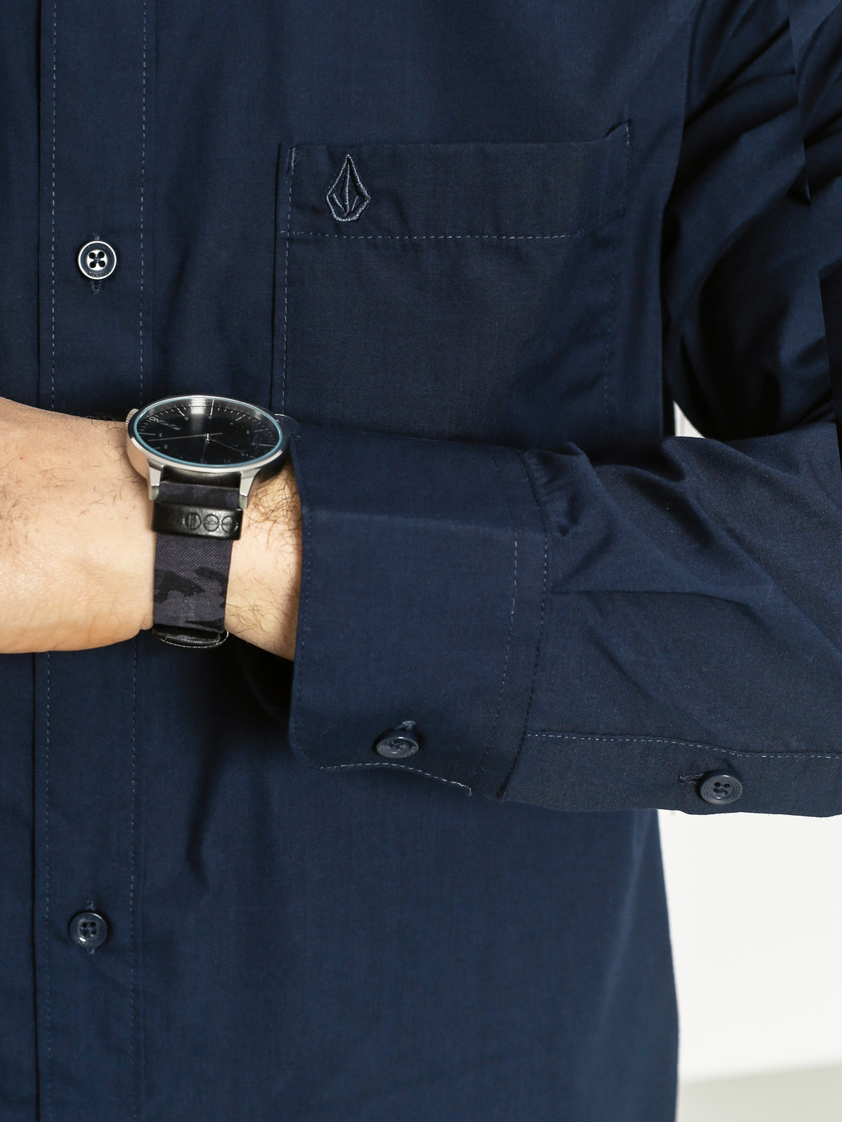 Volcom Shirt Everett Solid LS (nvy)