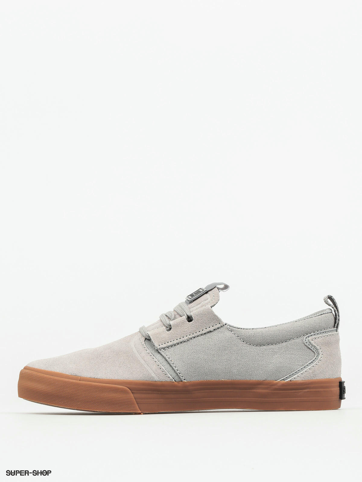 Supra Mens Flow Grey Dark Grey Gum Skate Shoe 