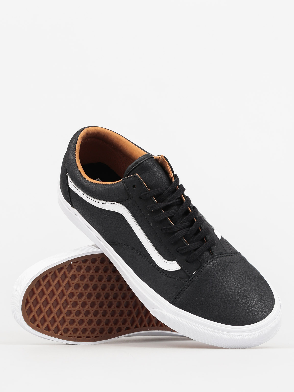 Vans Schuhe Old Skool (premium leather/black/true white)