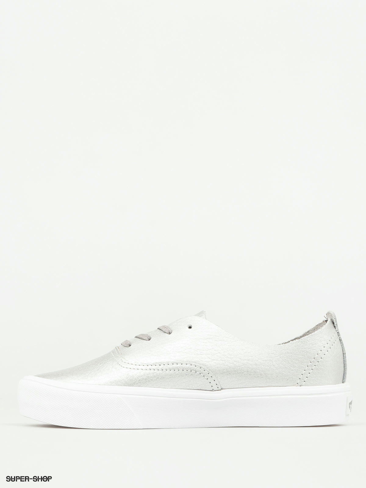 vans authentic decon silver leather trainers