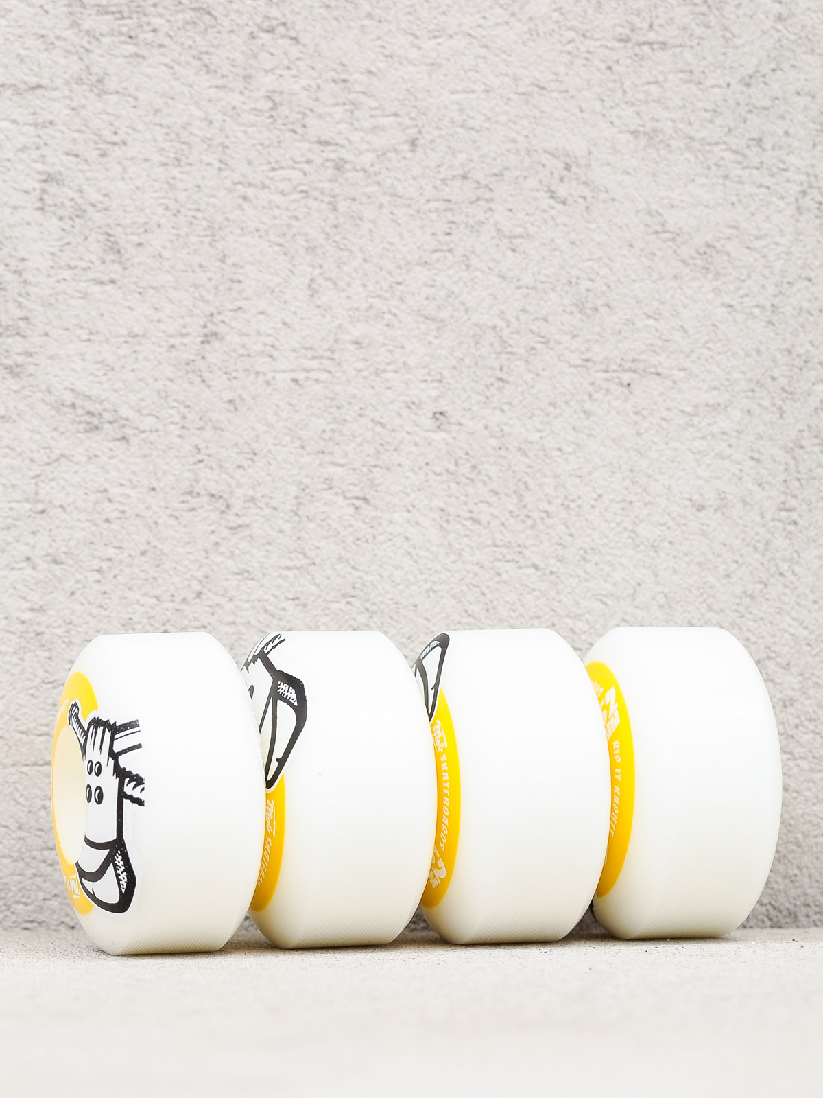 Mob Skateboards Rollen Skull (white/yellow)