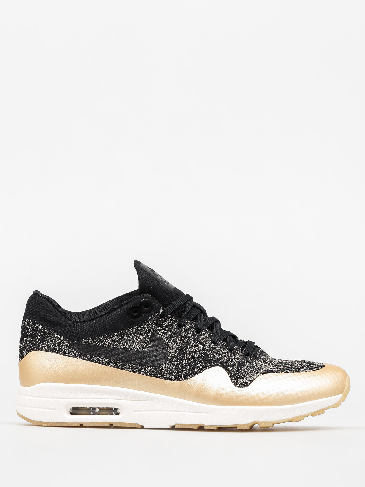 Nike Air Max 1 Ultra 2.0 Flyknit Metallic Shoes Wmn (black/black mtlc gold star)