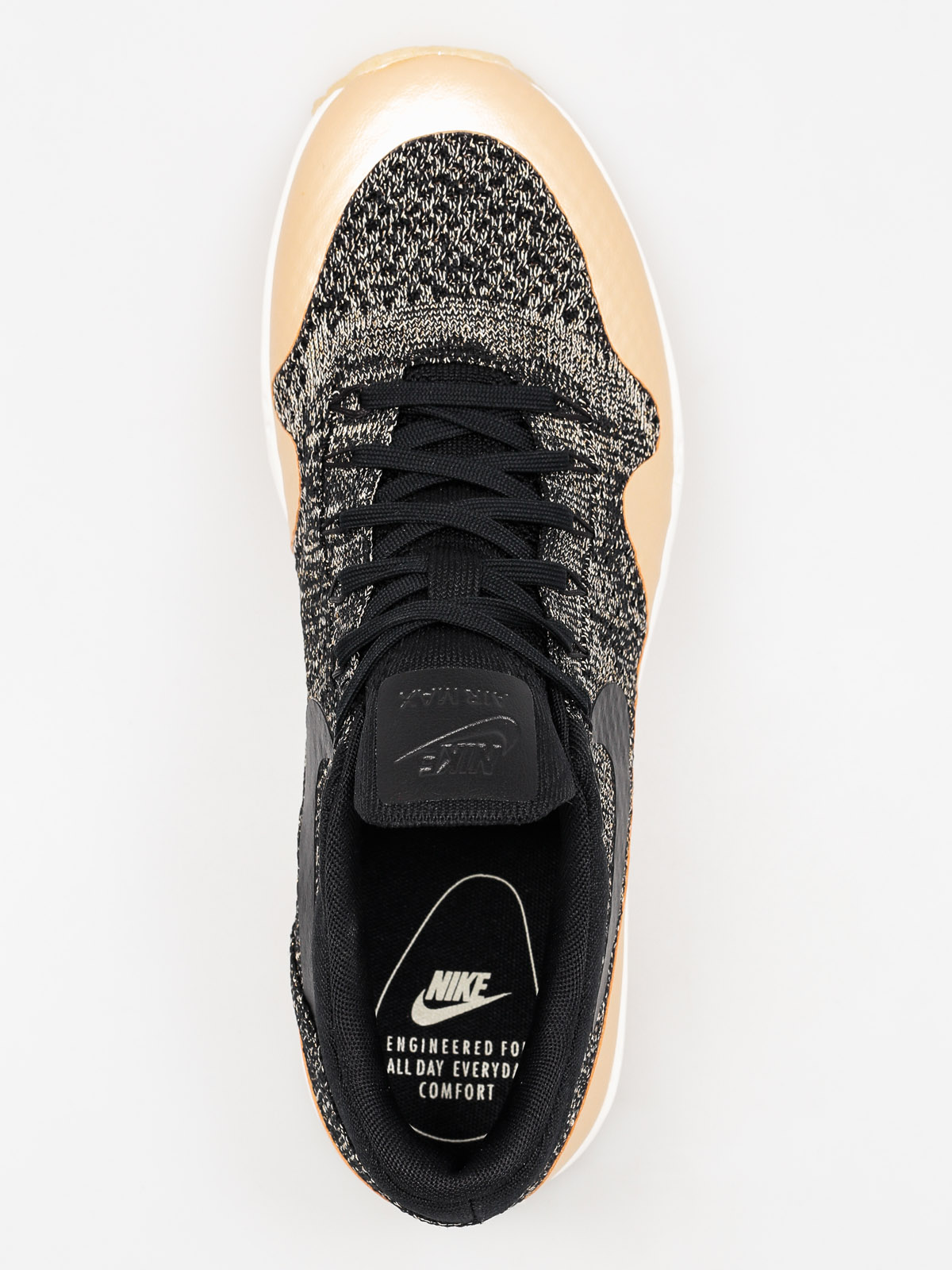 Nike Air Max 1 Ultra 2.0 Flyknit Metallic Shoes Wmn (black/black mtlc gold star)