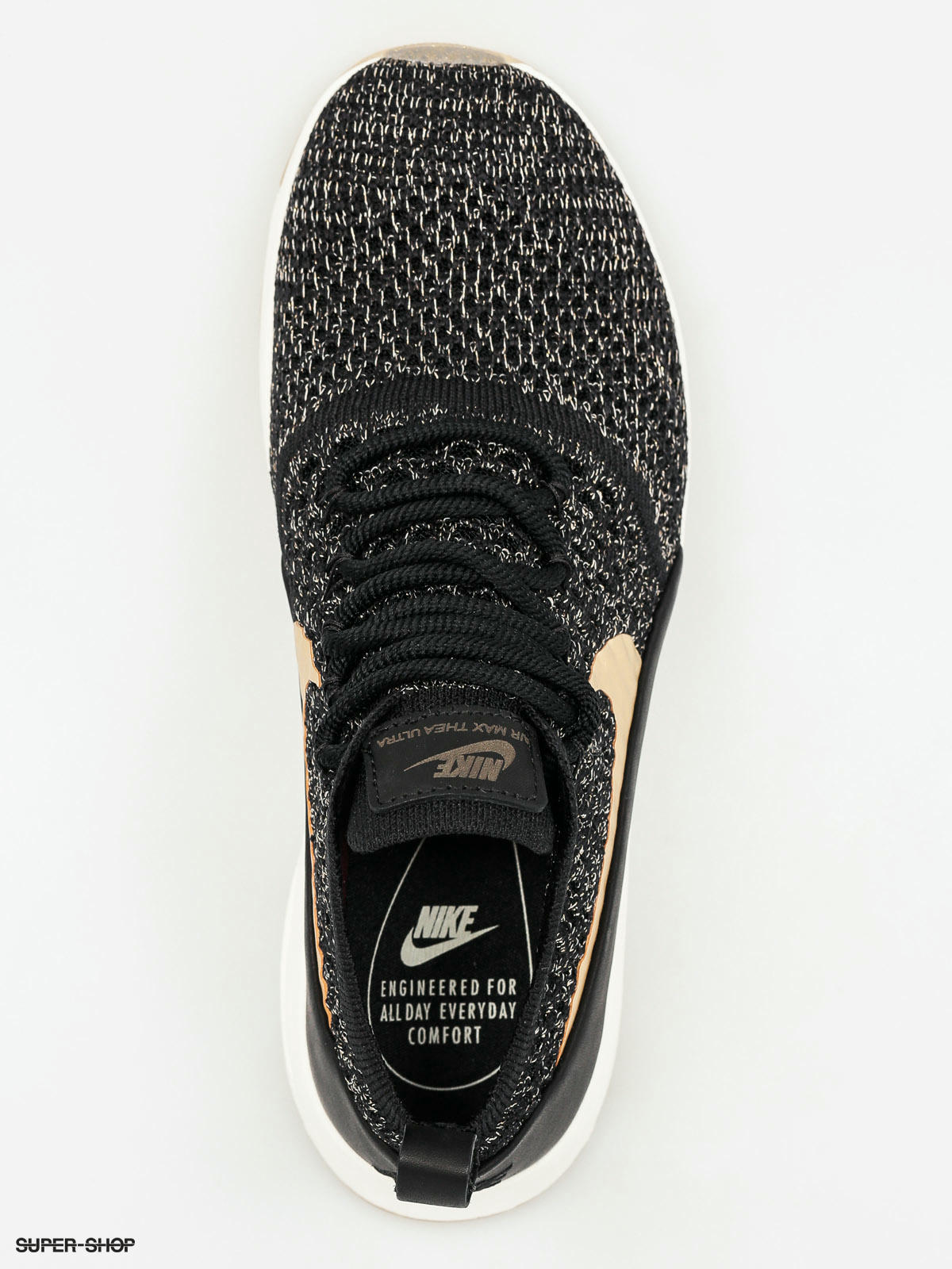 Nike black  and  gold air max thea trainers hotsell