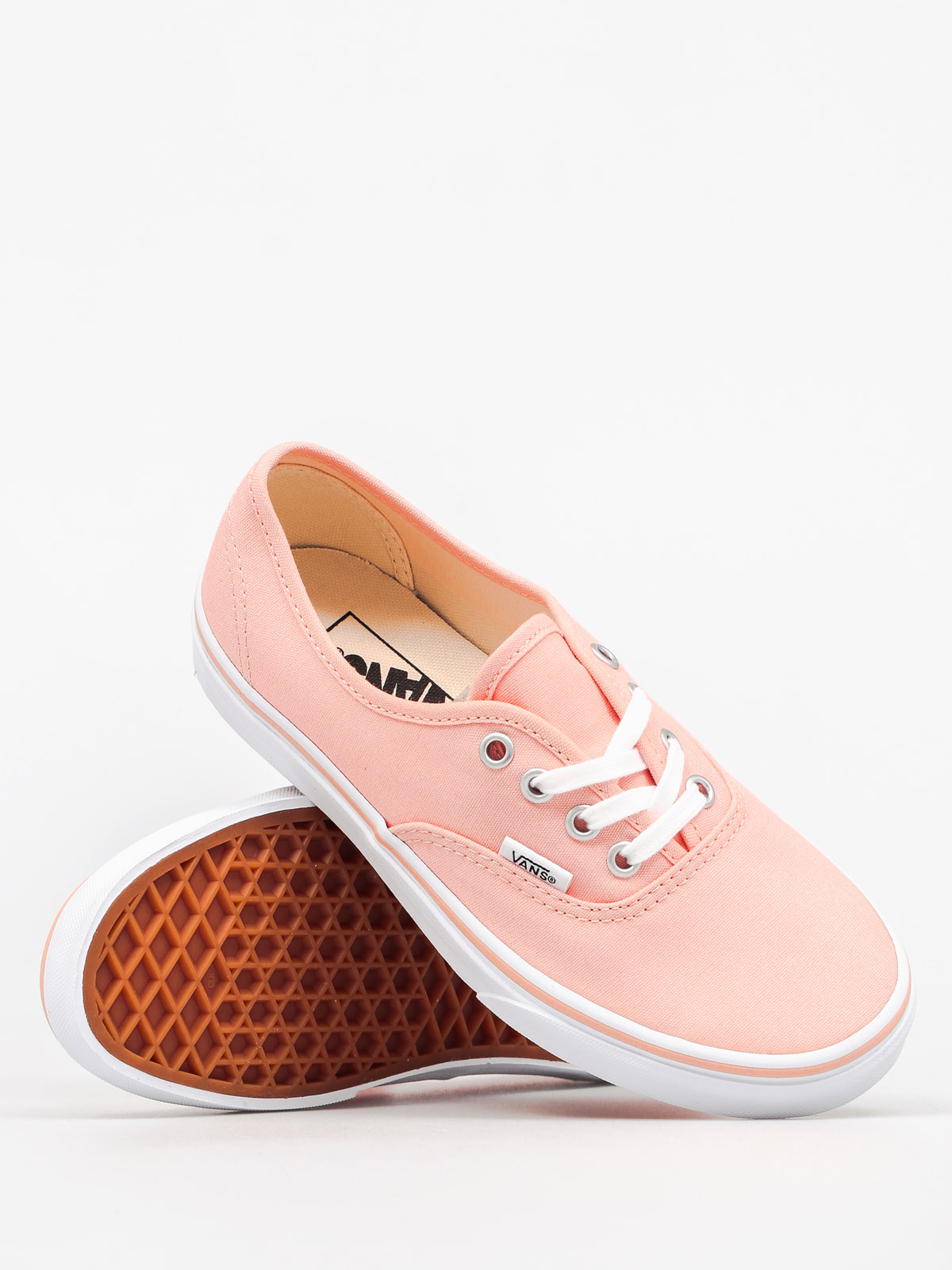 peach mesh slip on vans