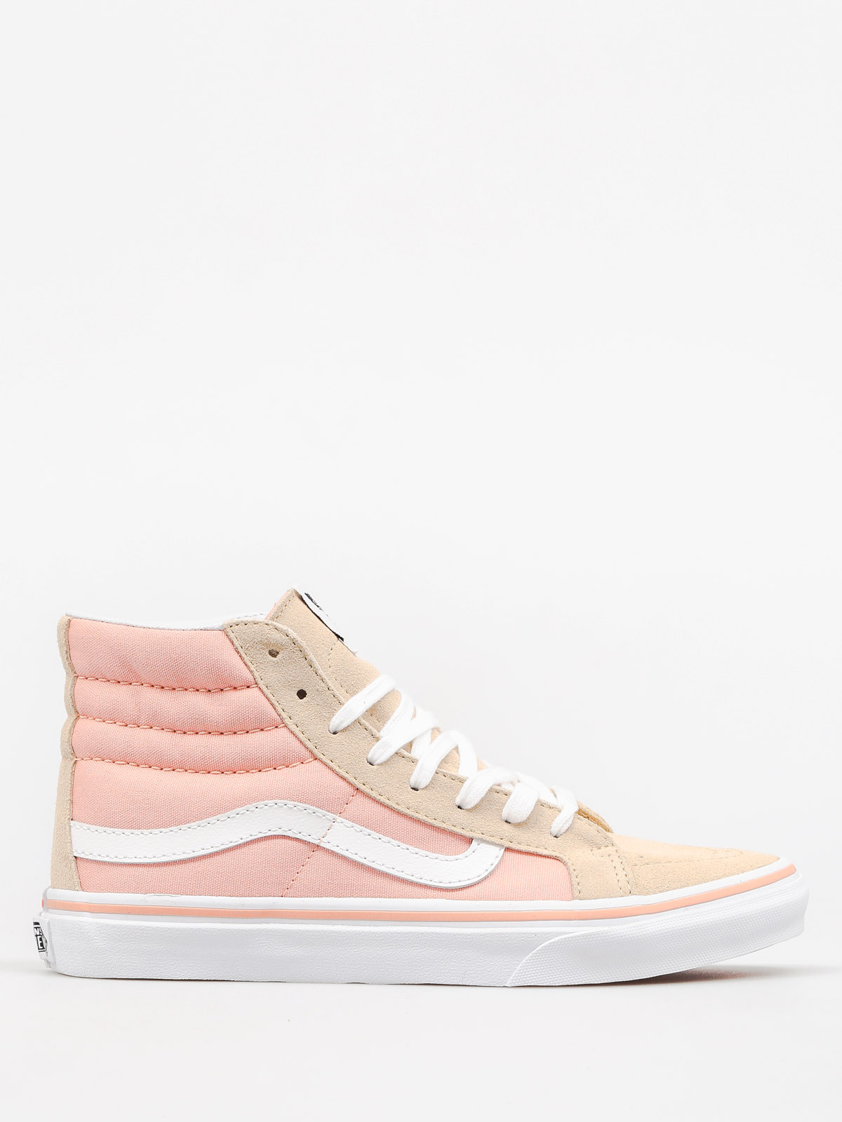 vans sk8 hi slim khaki hi top trainers