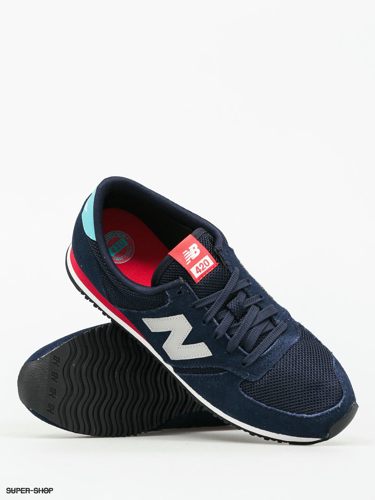 New balance 420 hot sale navy red blue