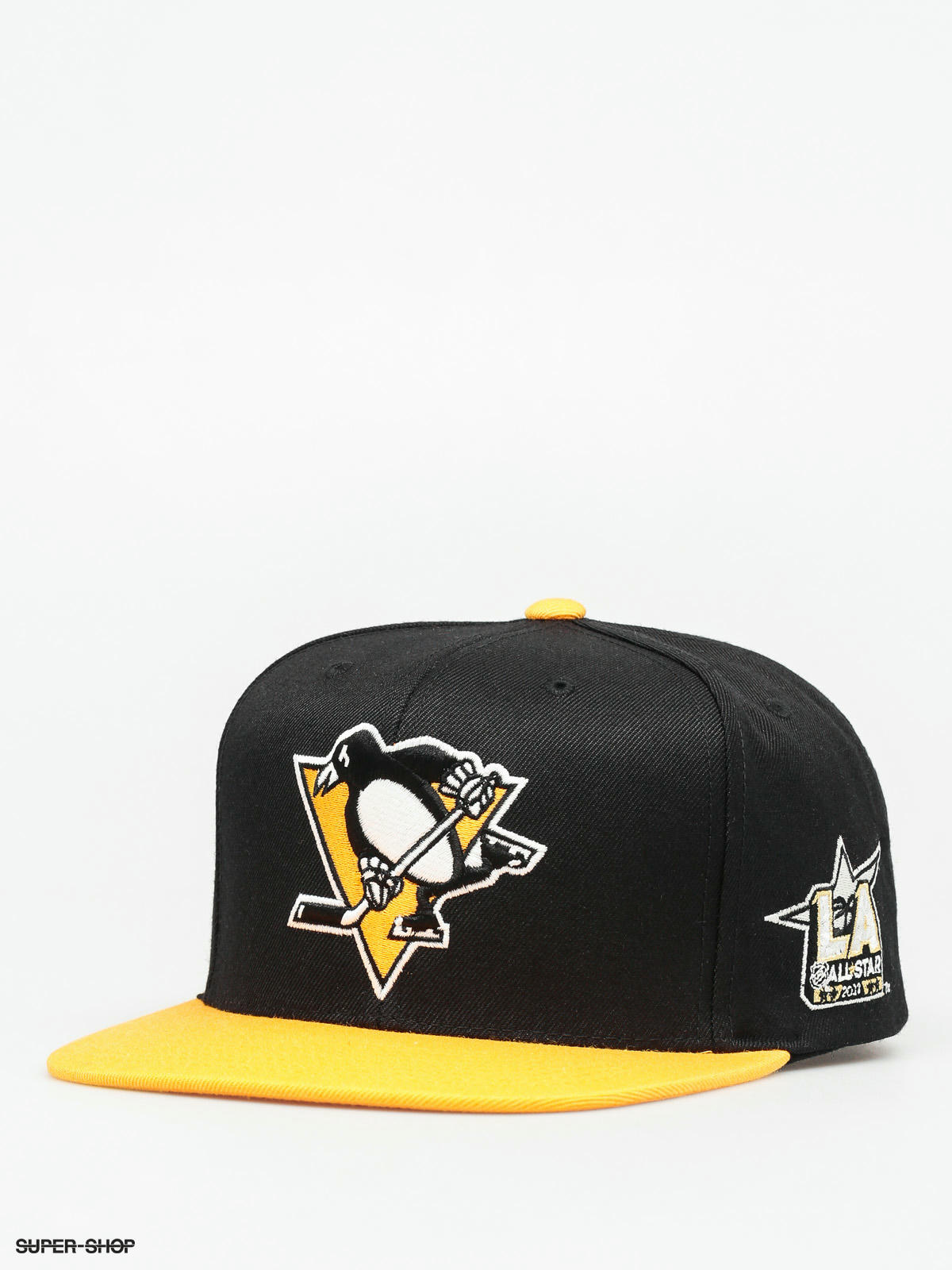 Mitchell Ness Cap Pittsburgh Penguins 02 Zd Black Yellow