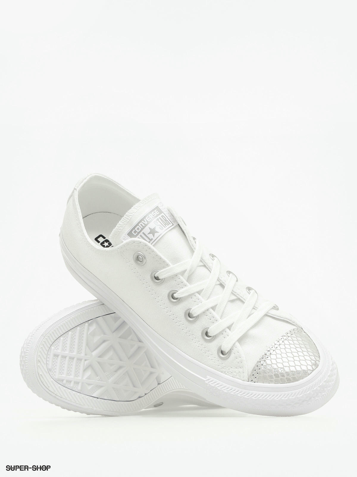 converse silver white