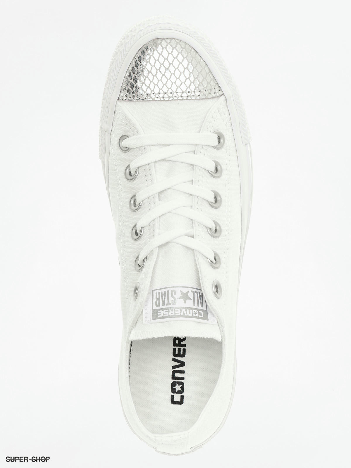 white silver converse