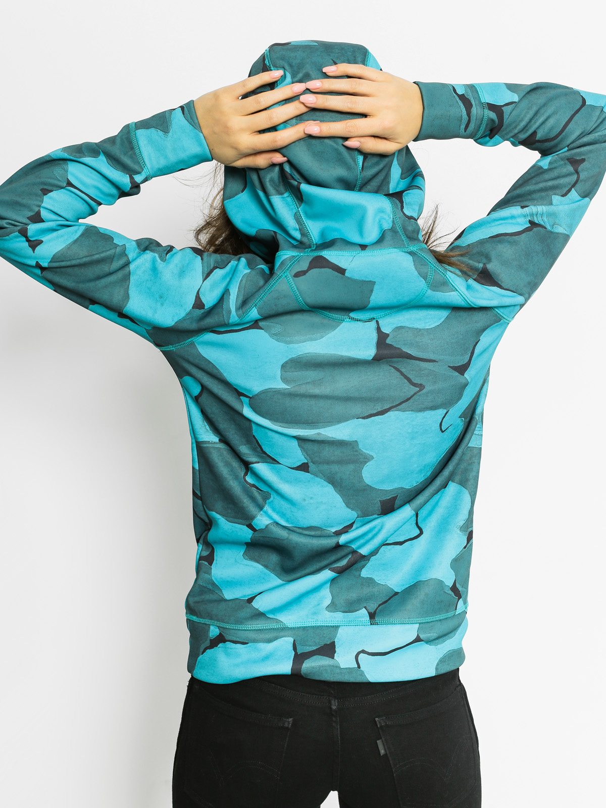 Womens Burton Active sweatshirt z kapturem Heron HD (everglade pond camo)