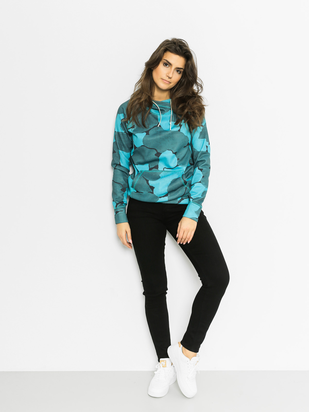 Womens Burton Active sweatshirt z kapturem Heron HD (everglade pond camo)