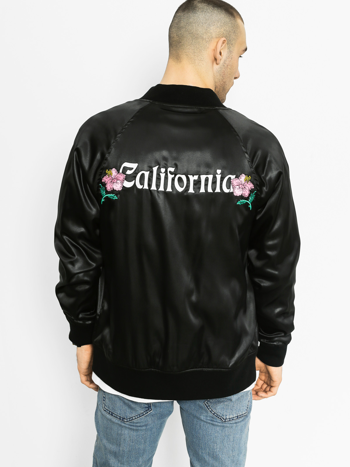 Stussy Jacket California Satin (black)