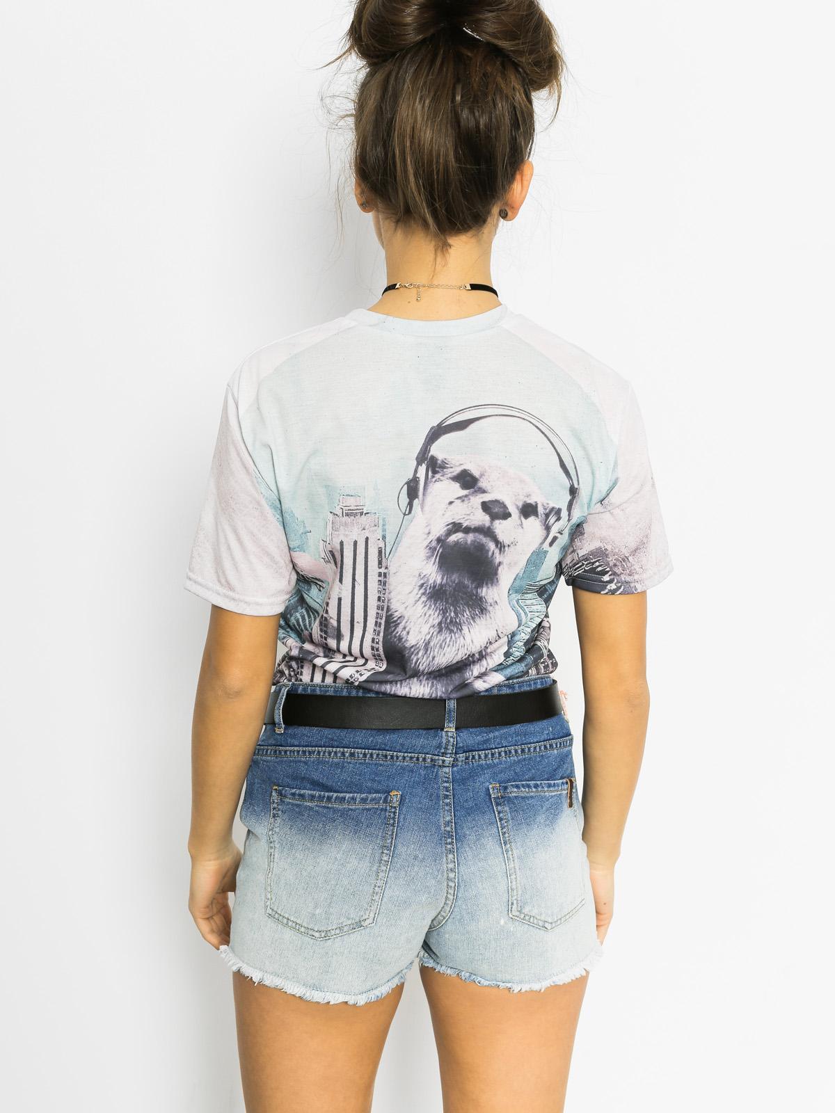 Mr. Gugu T-shirt Animal Beat Wmn (white/teal)