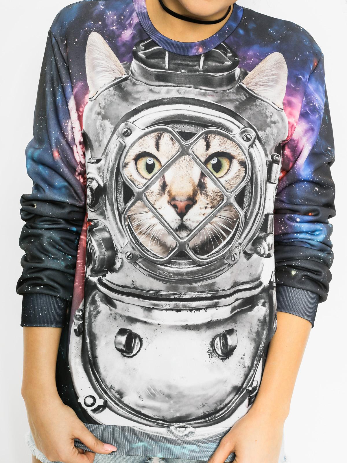Mr. Gugu Sweatshirt Astronaut Cat Wmn (multi)