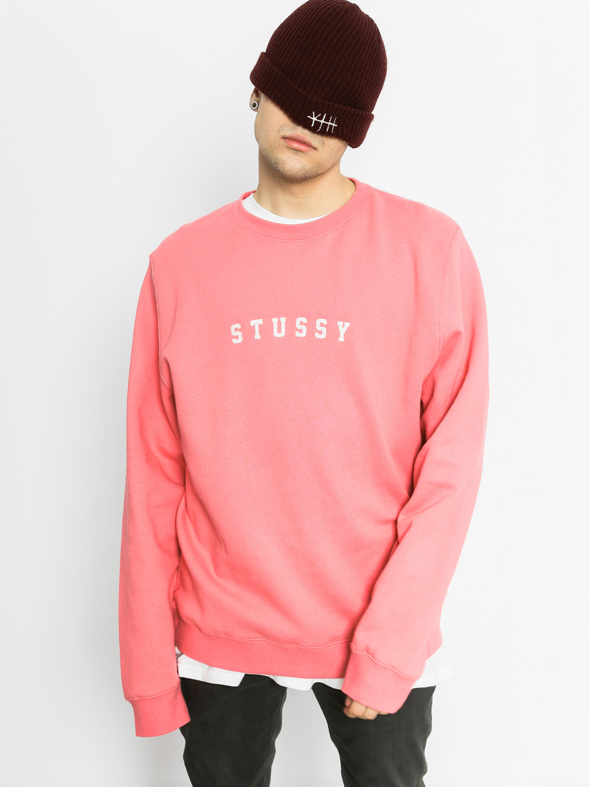 stussy pink sweatshirt
