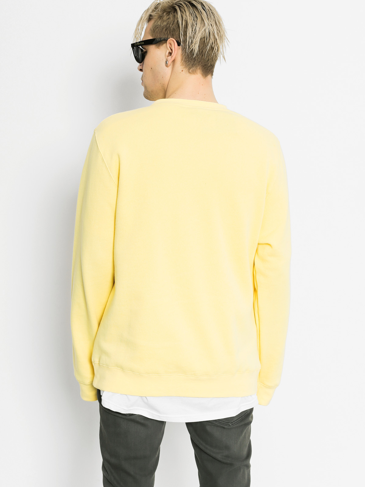 Stussy Sweatshirt Felt App (pale yellow)