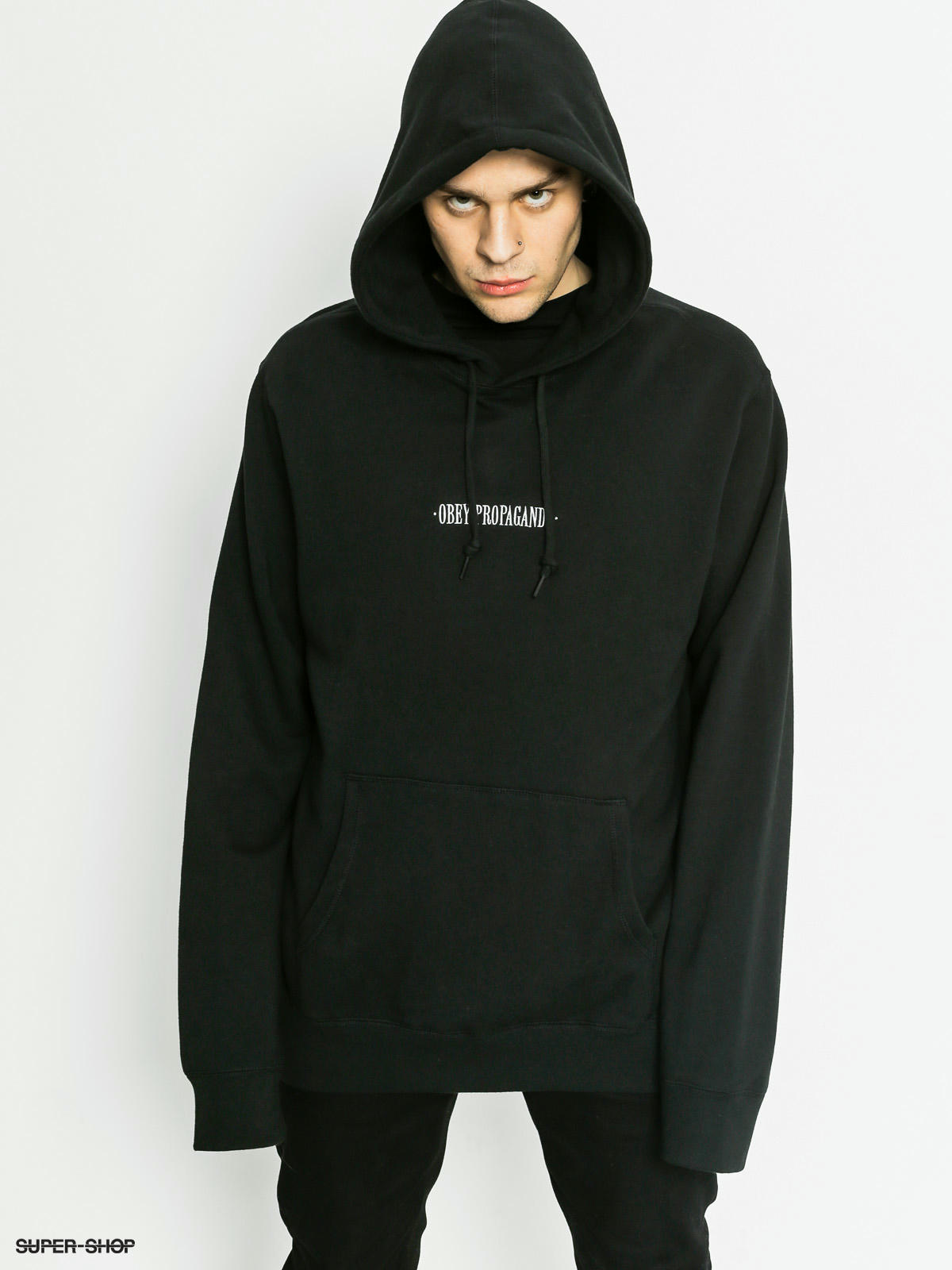 black obey hoodie