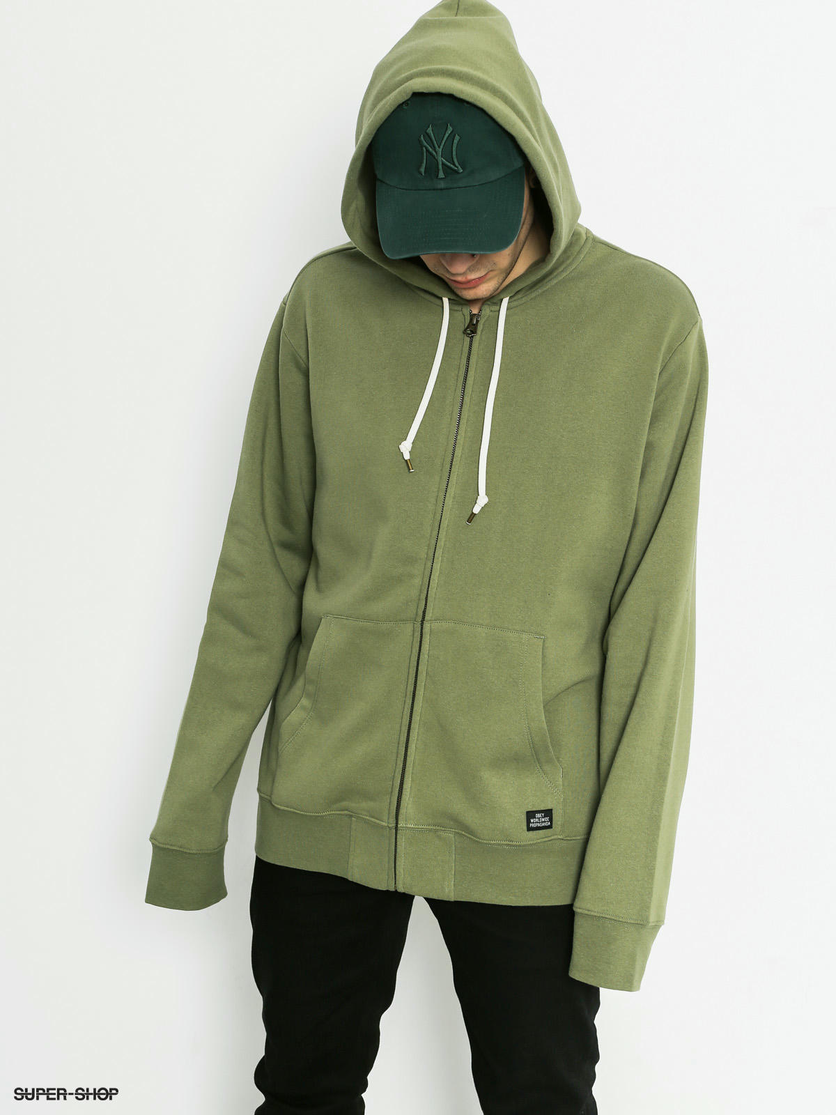 obey hoodie green