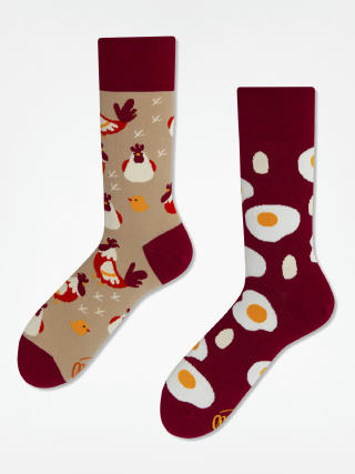 Many Mornings Socks Egg And Chicken (red/sand)