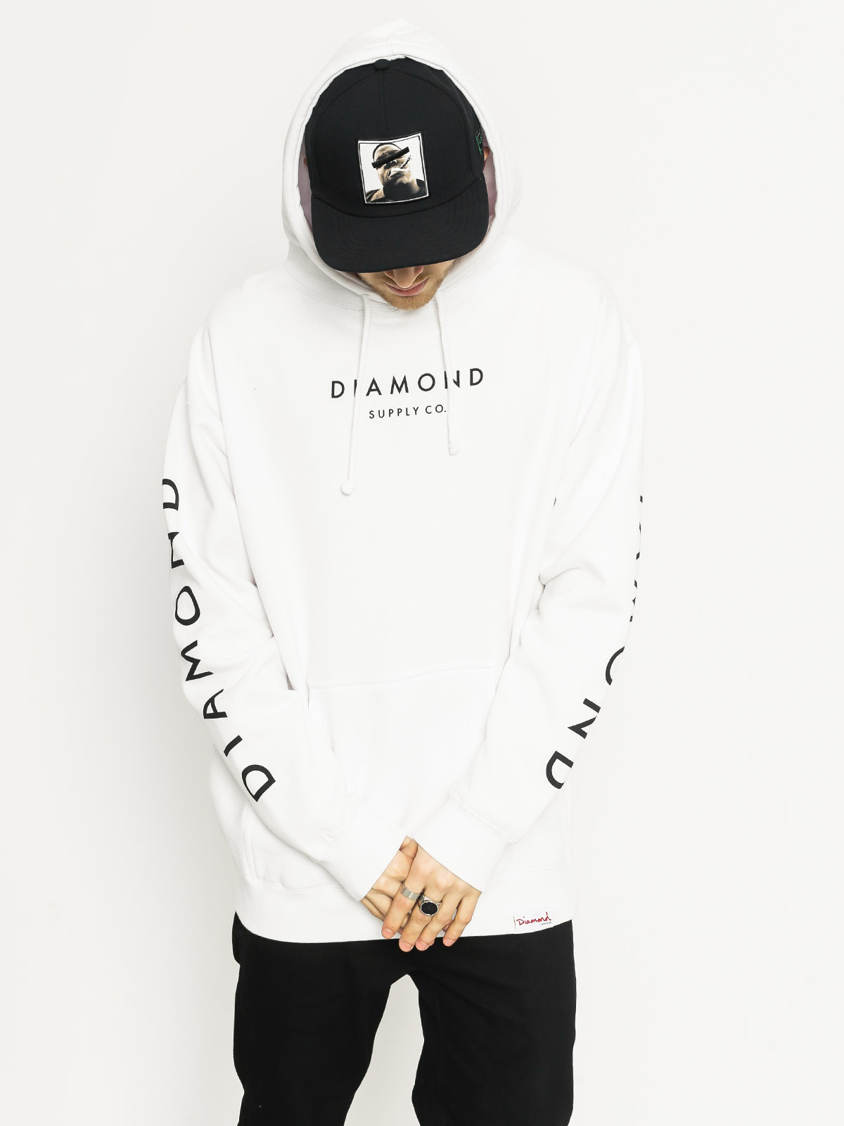 Diamond Supply Co. Hoodie Stone Cut HD (white)