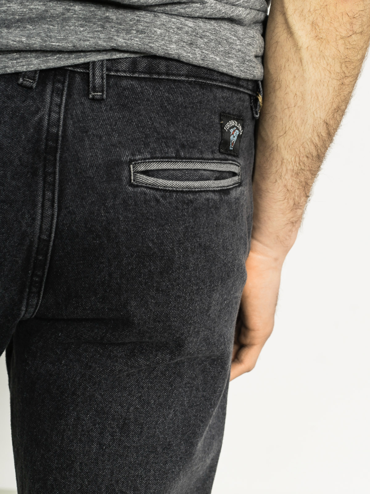 Turbokolor Pants Trainer Chinos (black denim washed)