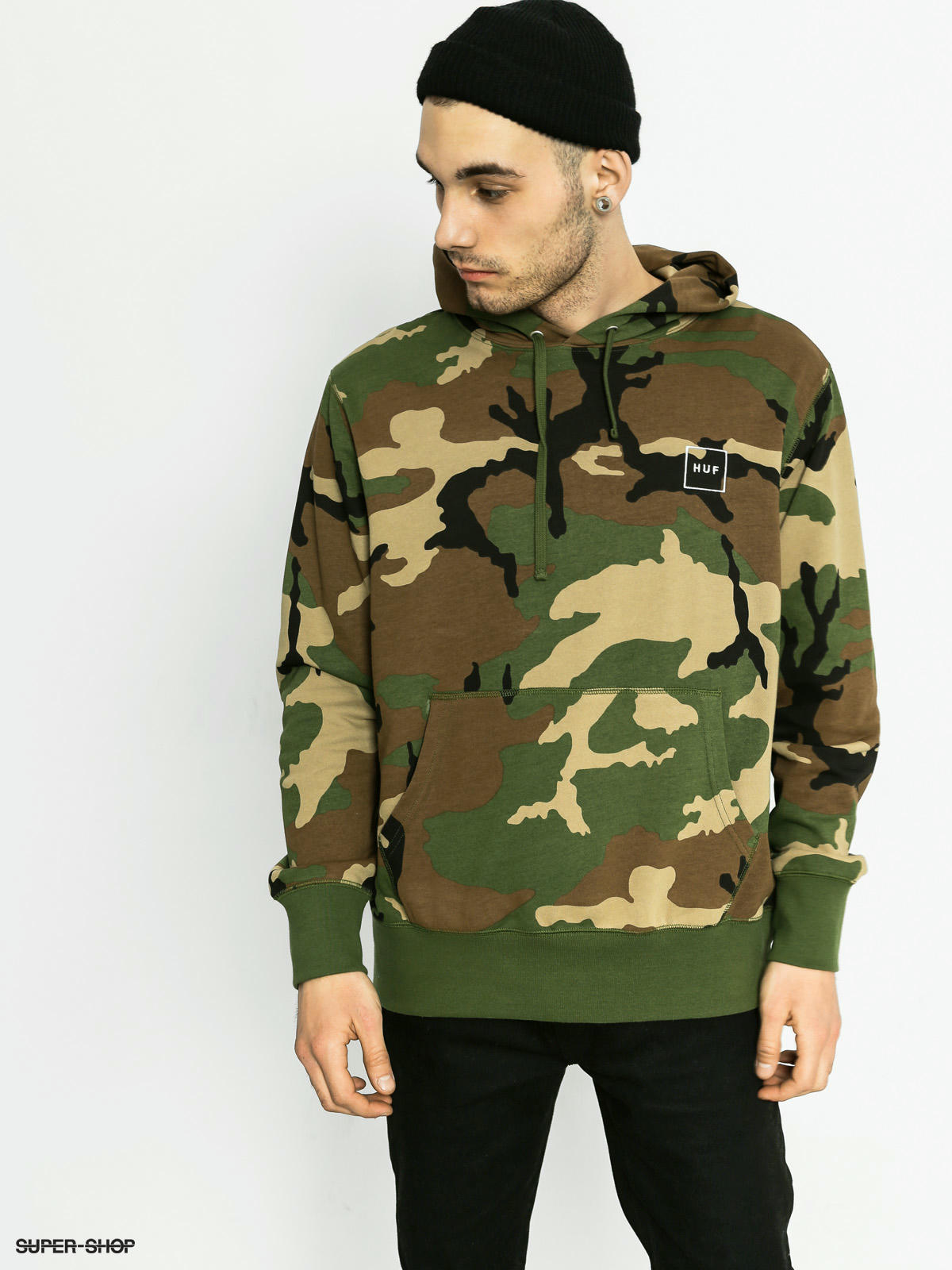 Huf camo outlet hoodie