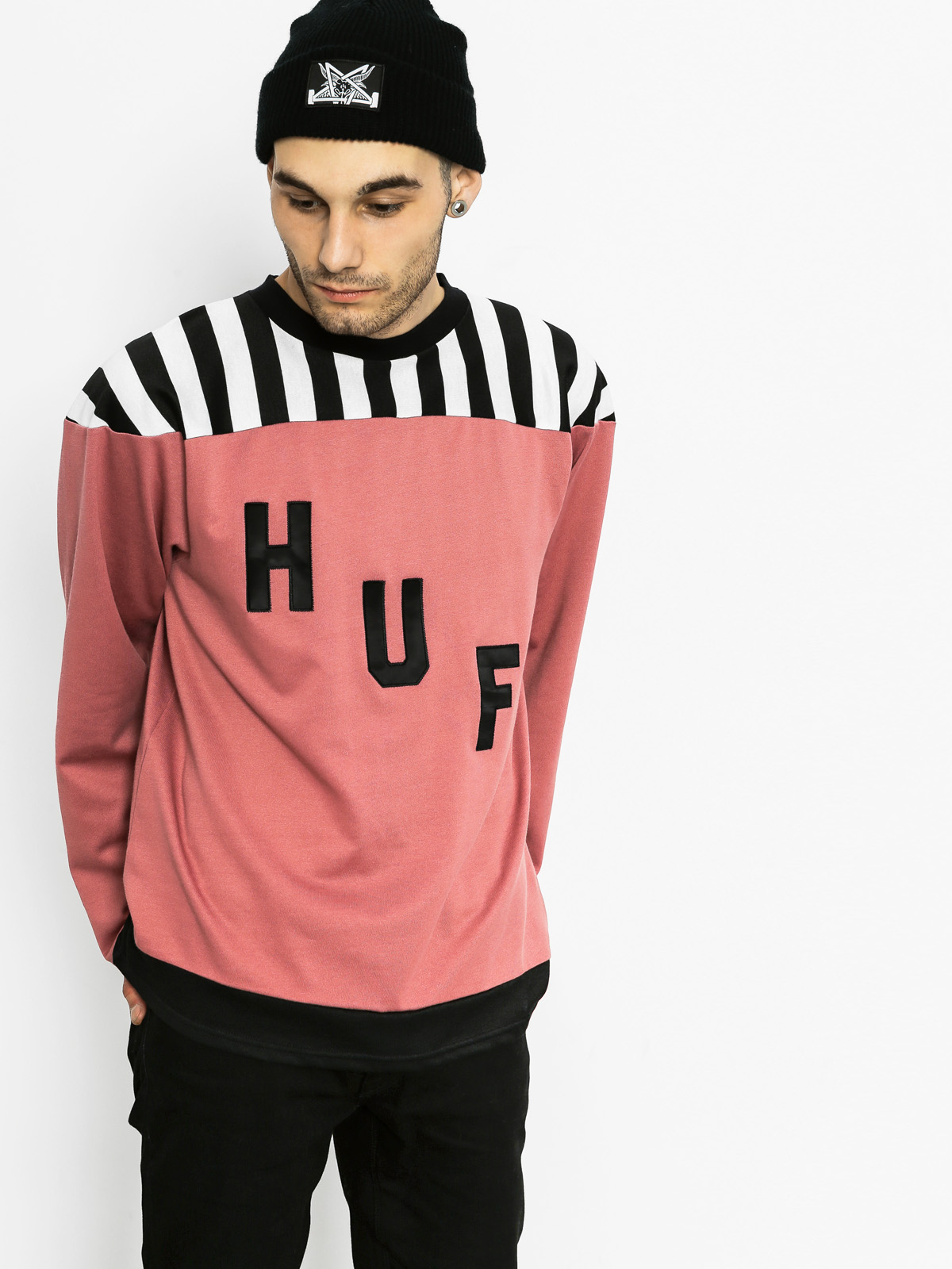 HUF Sweatshirt Aggro Football (salmon)