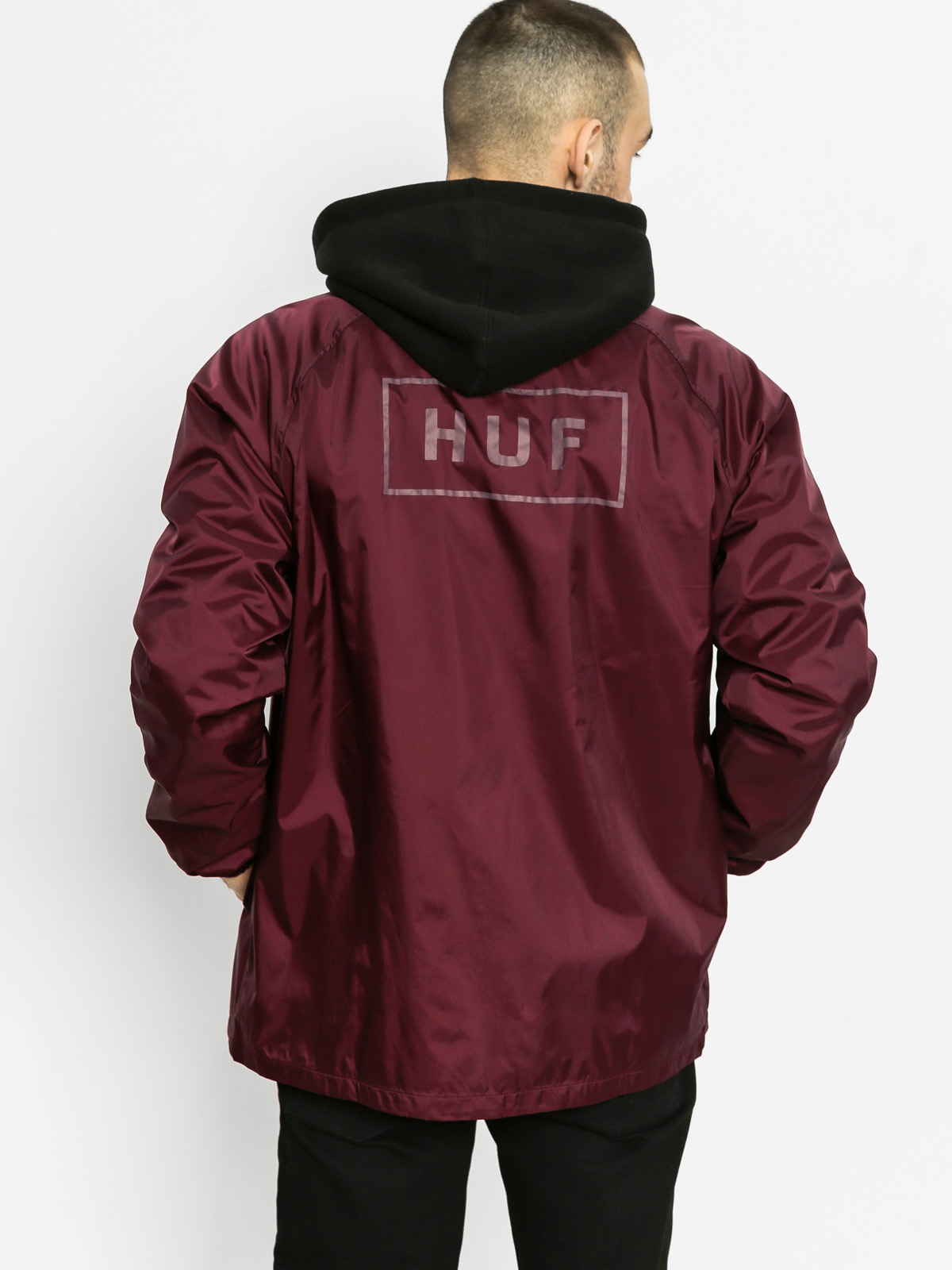 HUF Jacket Bar Logo Coach (burgundy)