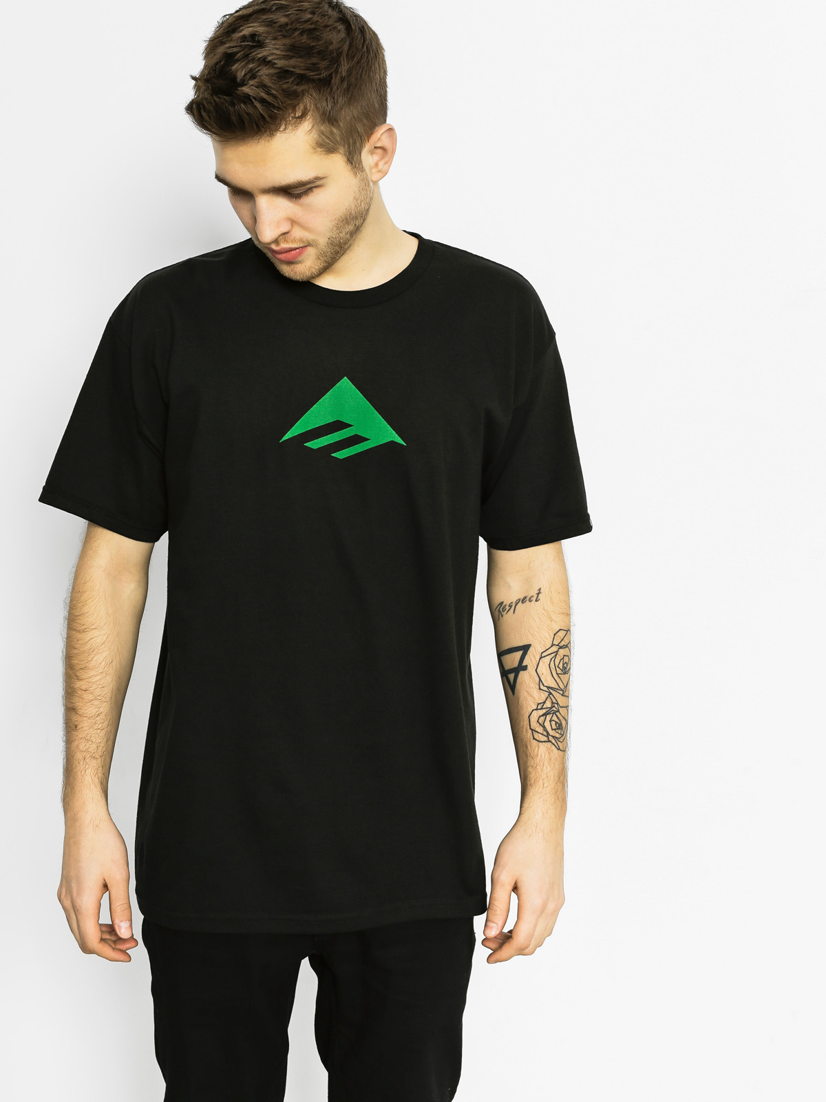 Emerica T-shirt Triangle (black/green)