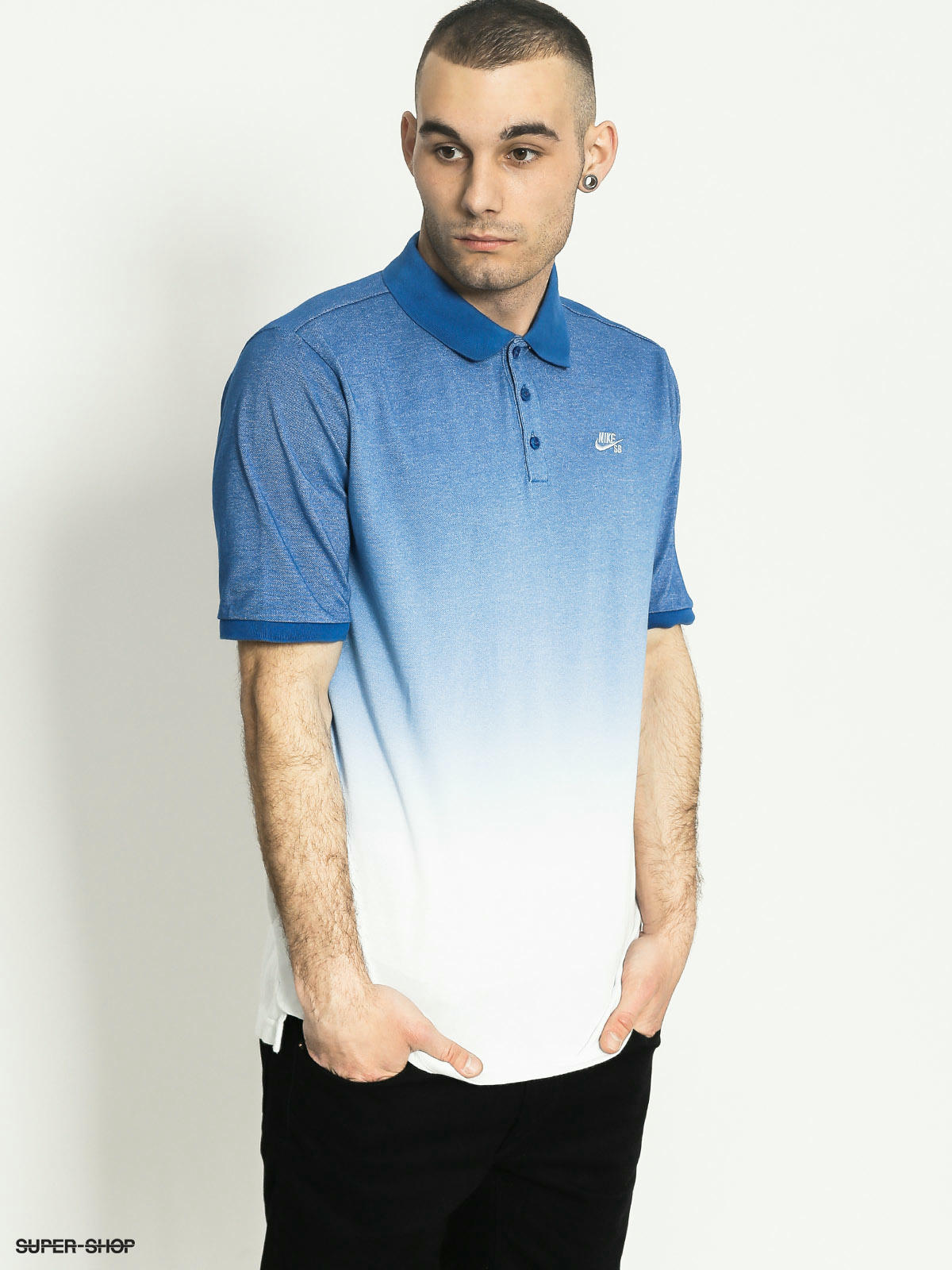 nike light blue polo shirt