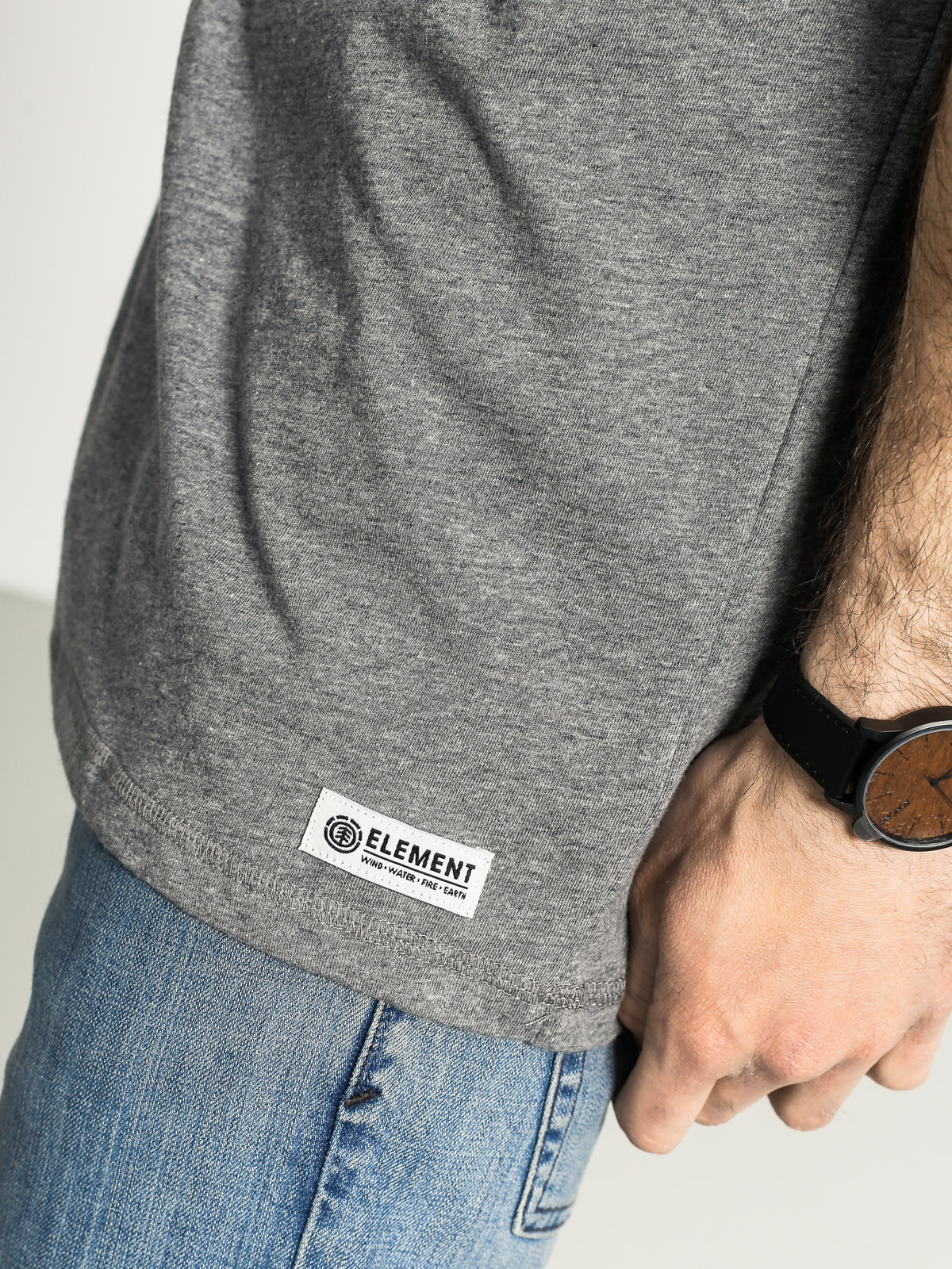 Element T-shirt Basic Henley (grey heather)