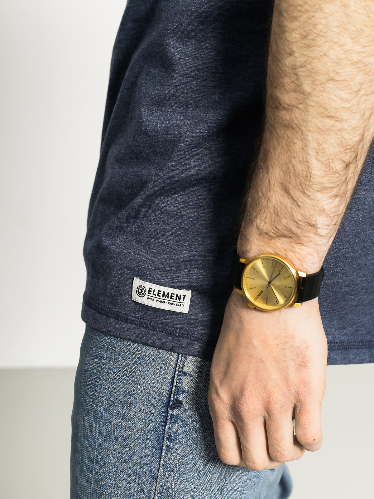 Element T-Shirt Basic Henley (midnight blue heather)