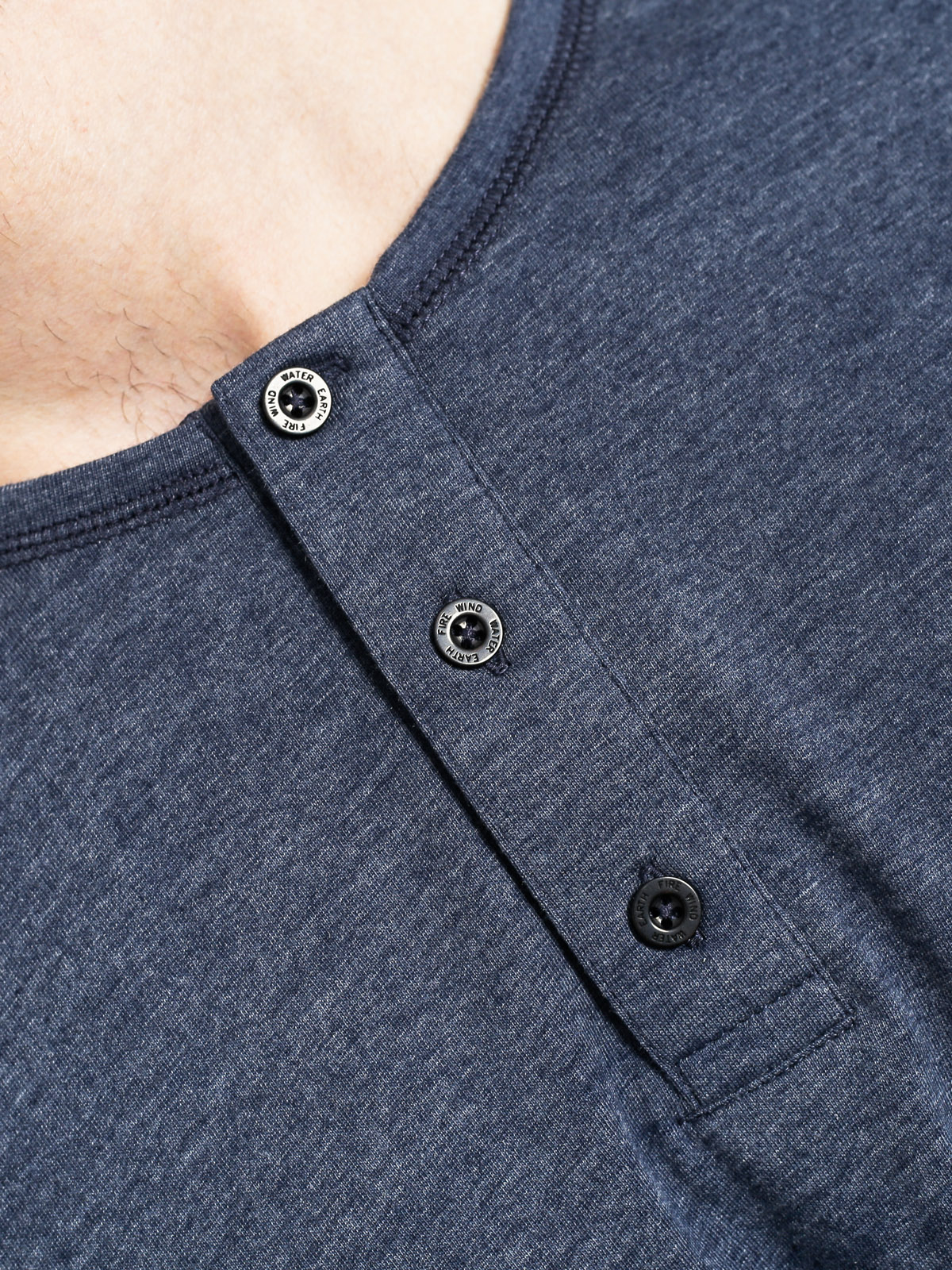Element T-Shirt Basic Henley (midnight blue heather)